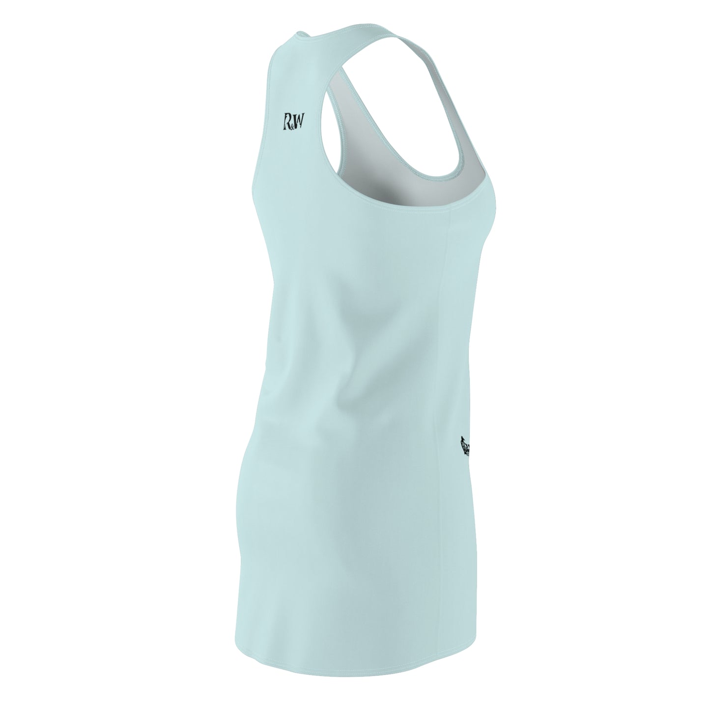 R&W Women's Racerback Dress (Horizon) — Minimalist Small Front & Back Logo Summer Dress