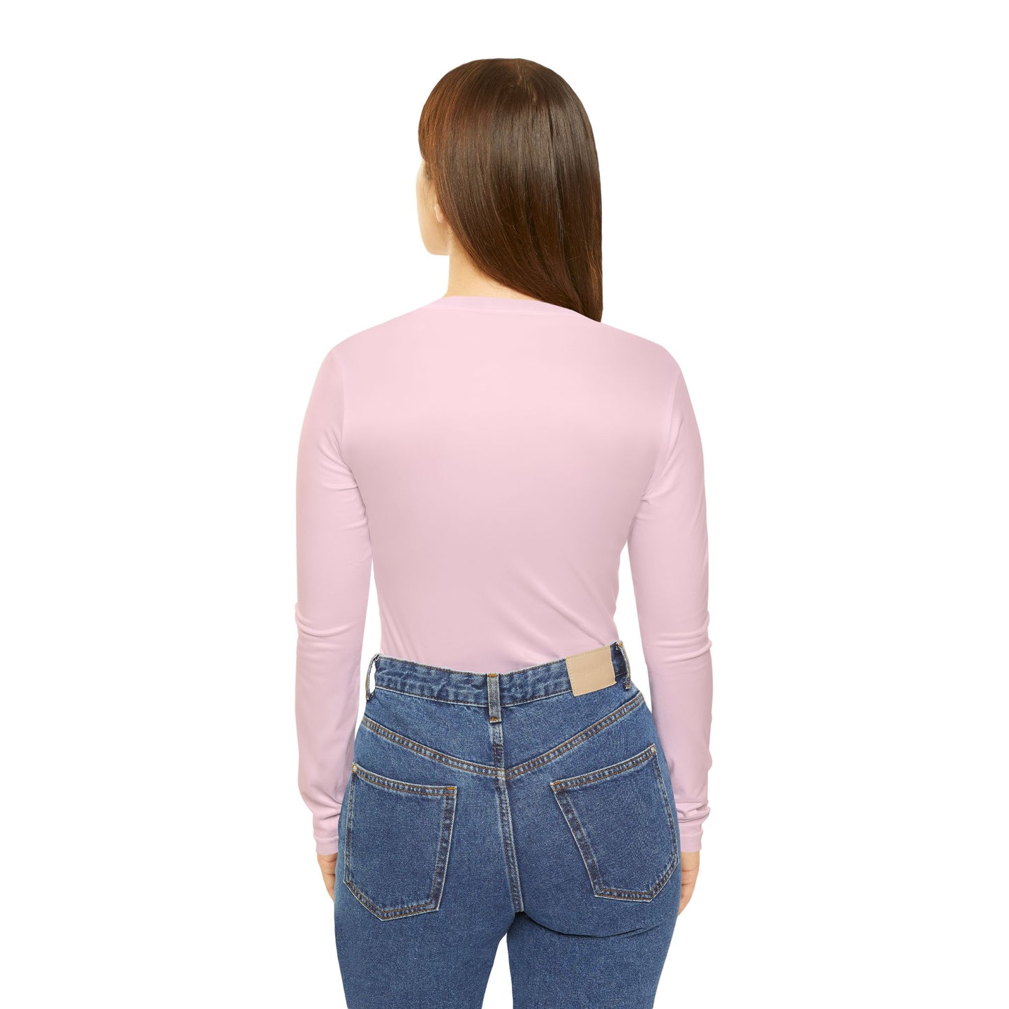 R&W Women's Minimalist V-Neck Long Sleeve Shirt - Performance Pink