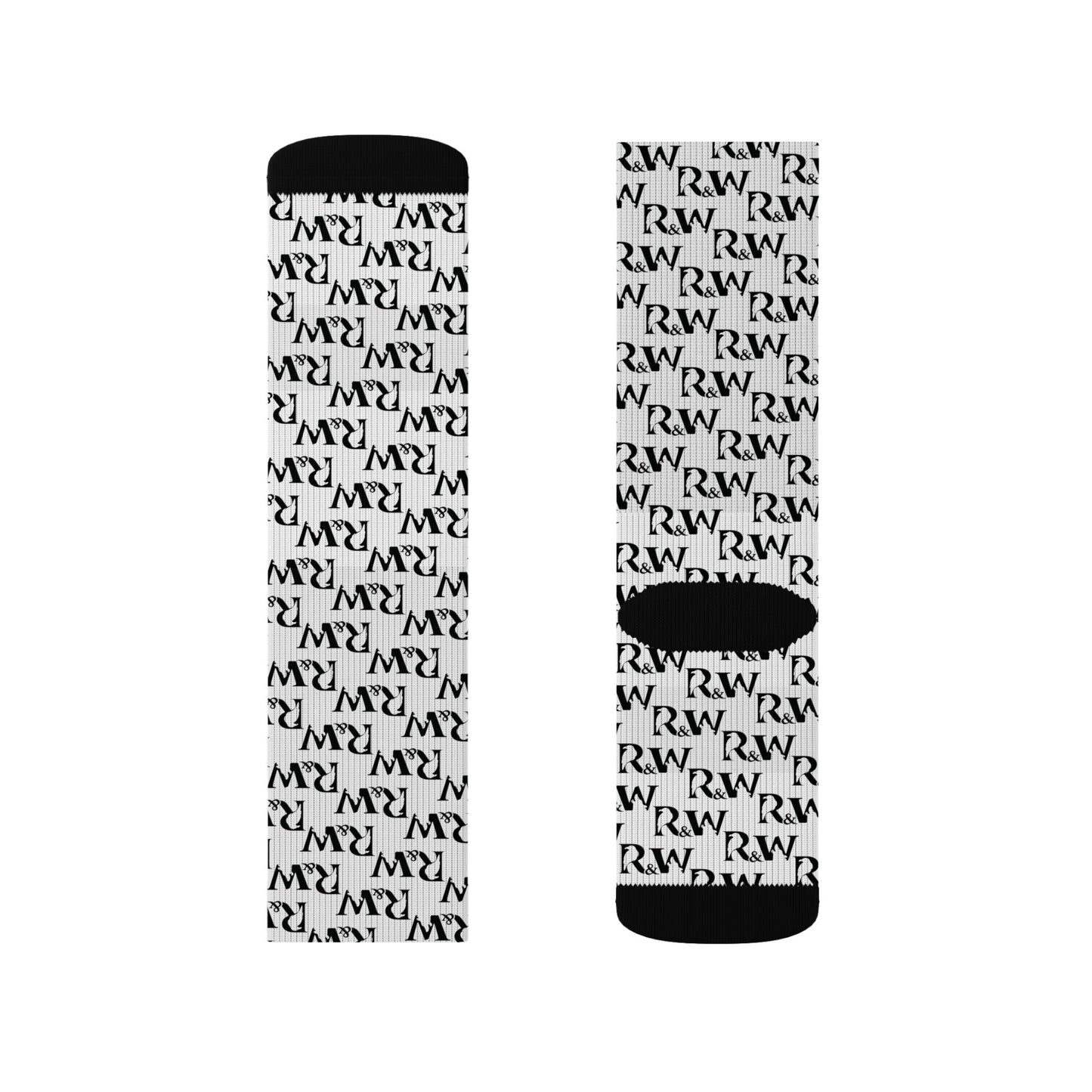 Monogram Pattern Socks —Panda Crew Socks