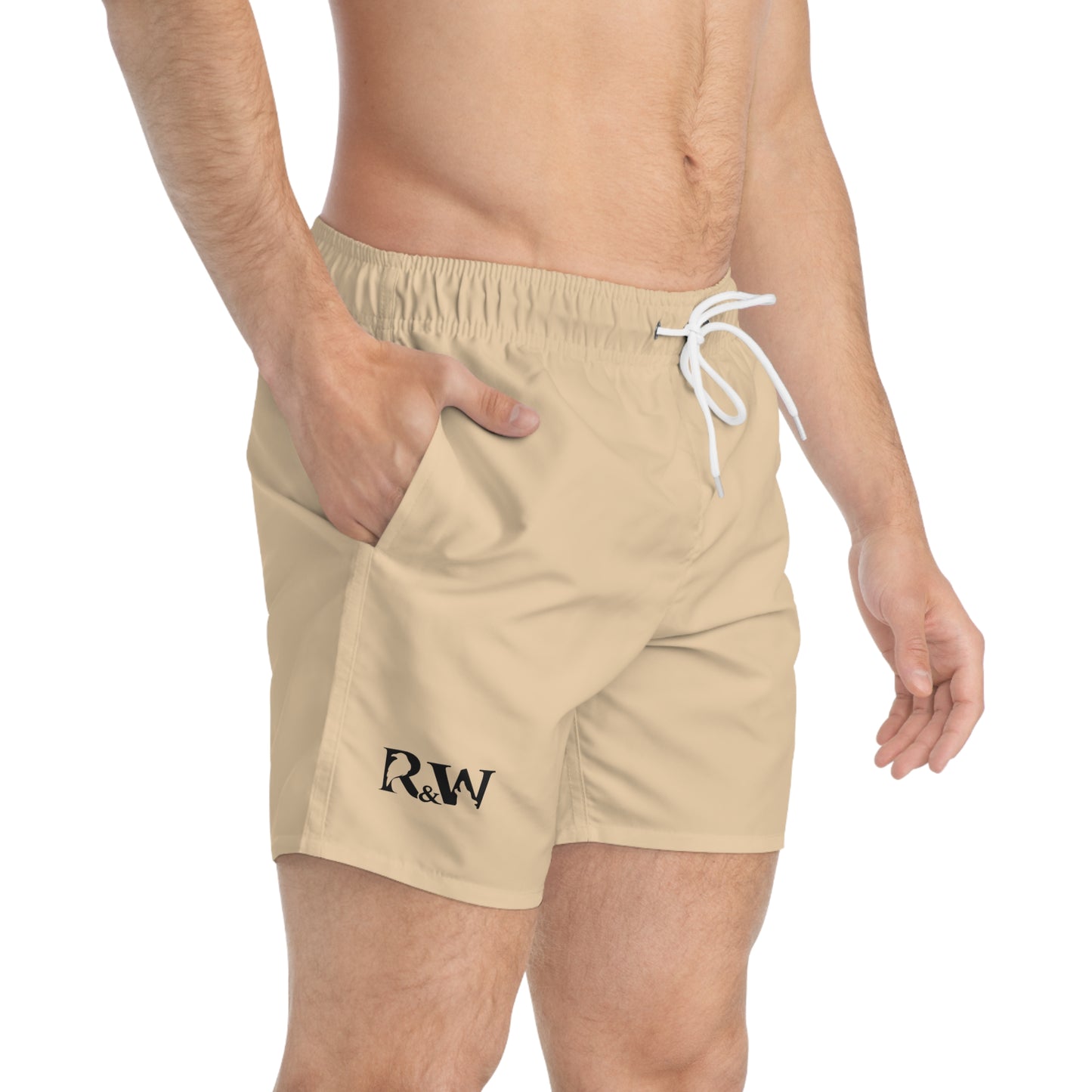 Mens Minimal Logo Swim Trunks — Dakar Dunes