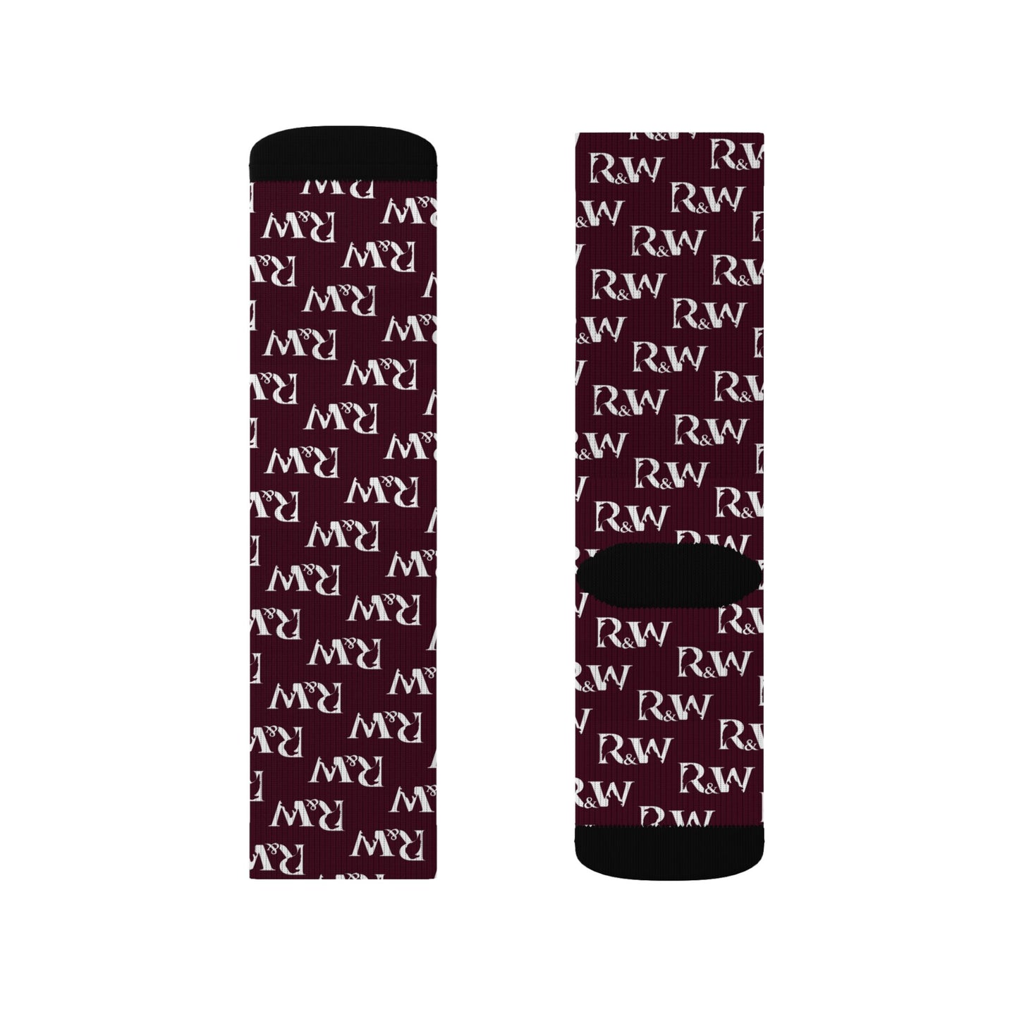 Monogram Pattern Socks — Vino Viejo Crew Socks
