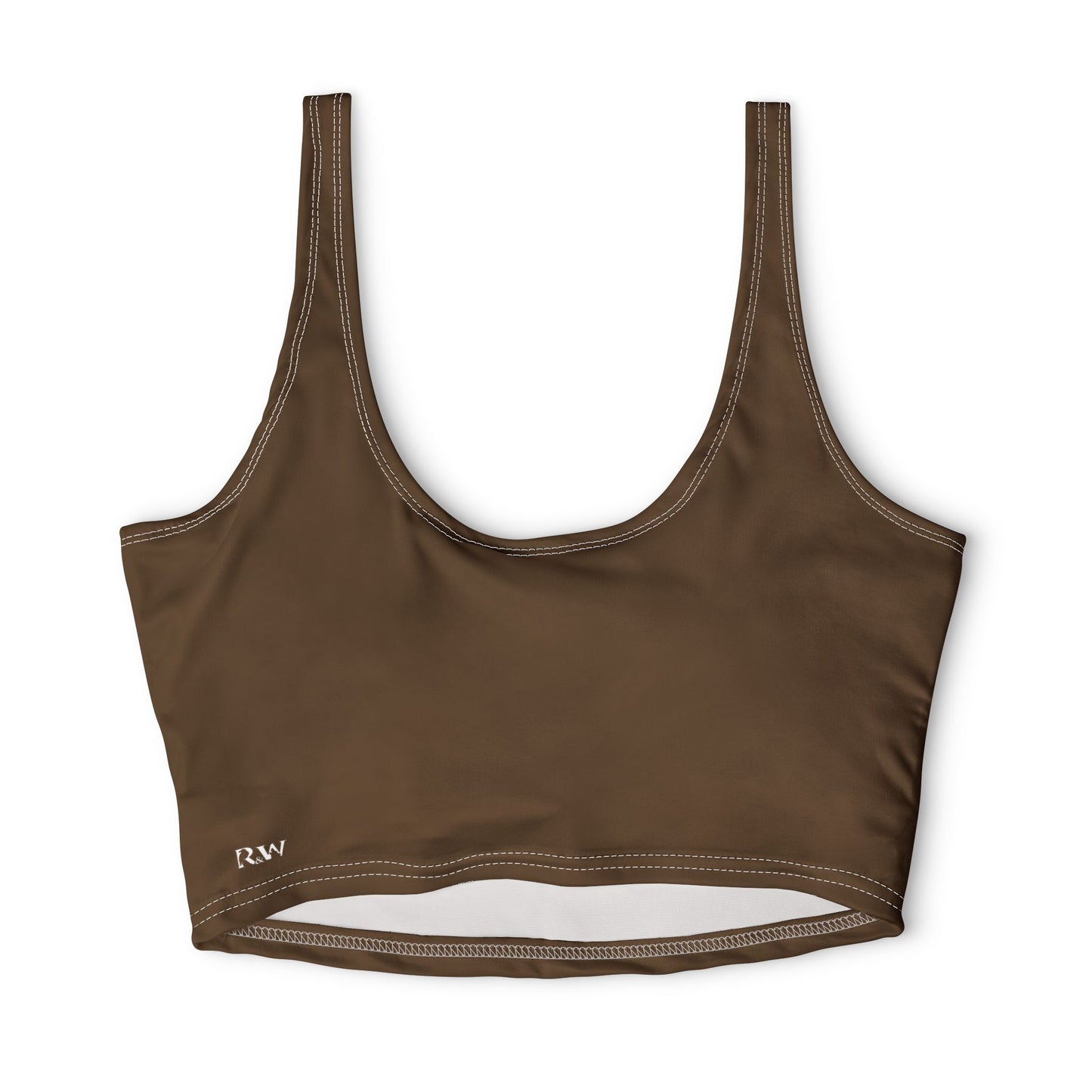 R&W Women's Monogram Sports Bra Athletic top — Maduro Marrón