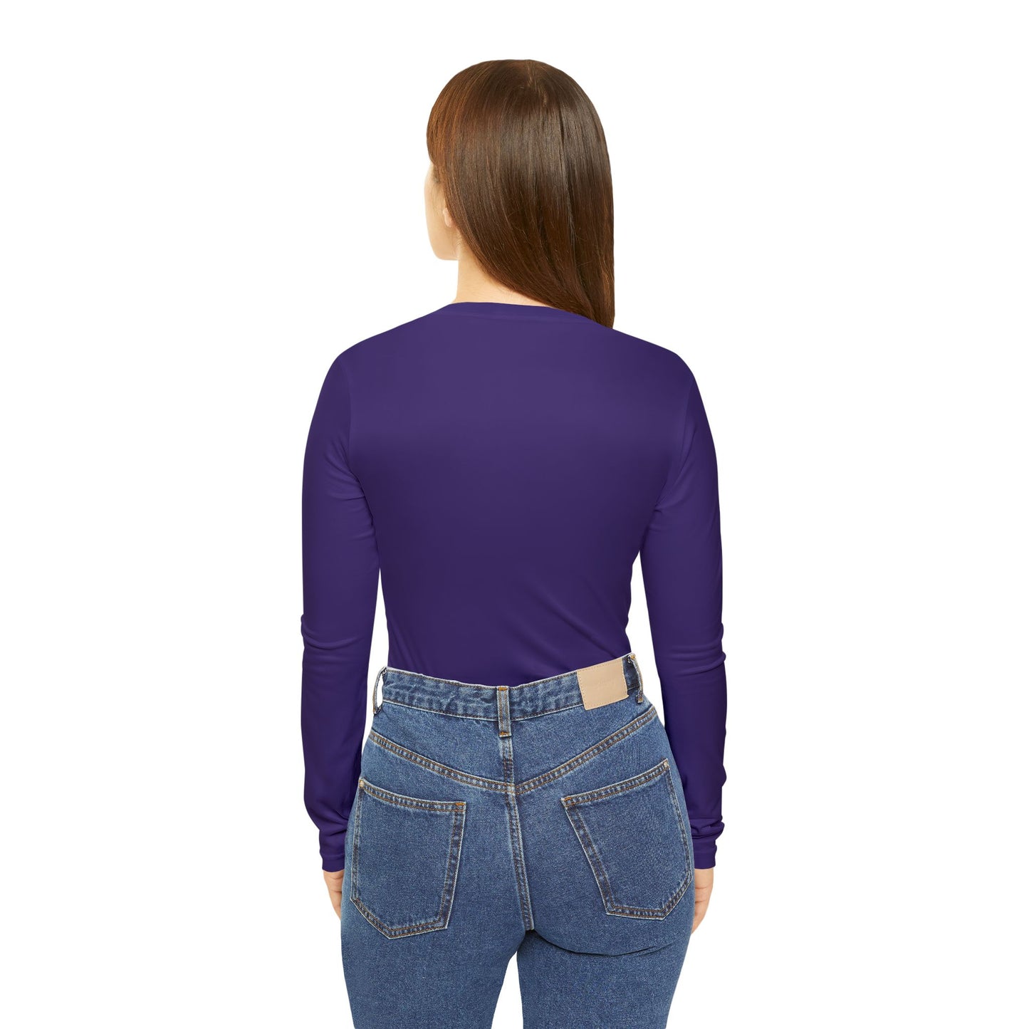 R&W Women's Minimalist V-Neck Long Sleeve Shirt - Raven
