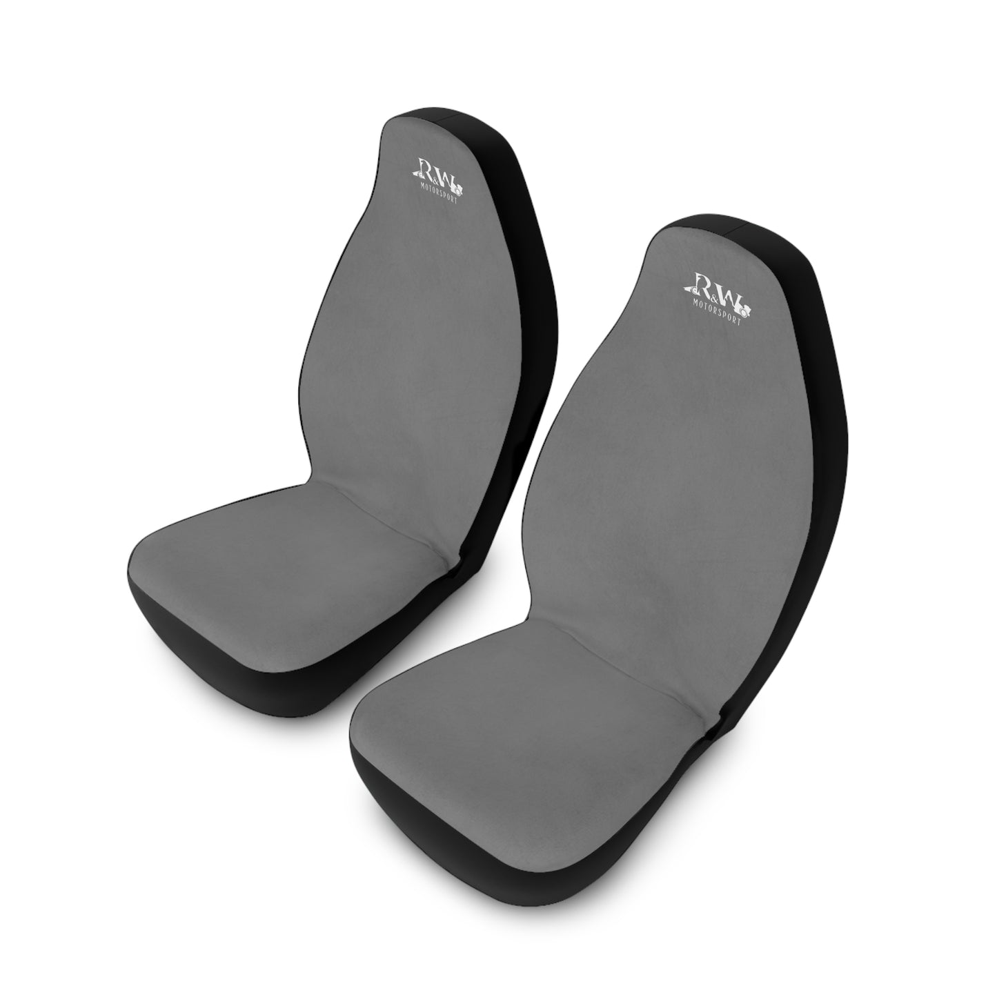 R&W Motorsport Car Seat Covers — Universal Front Seat Protectors Asphalt Grey