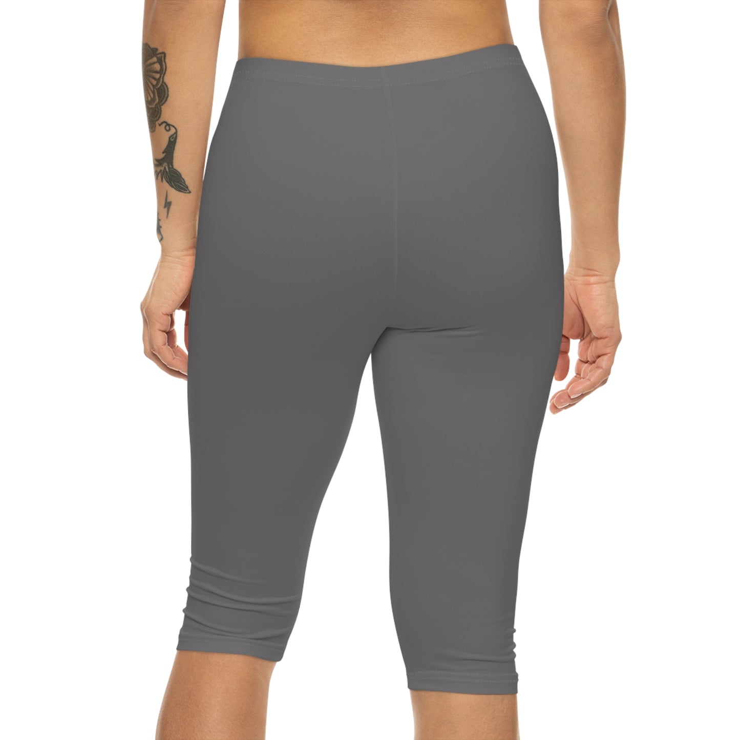 R&W Women's Capri Leggings — Minimalist Logo Asphalt Grey