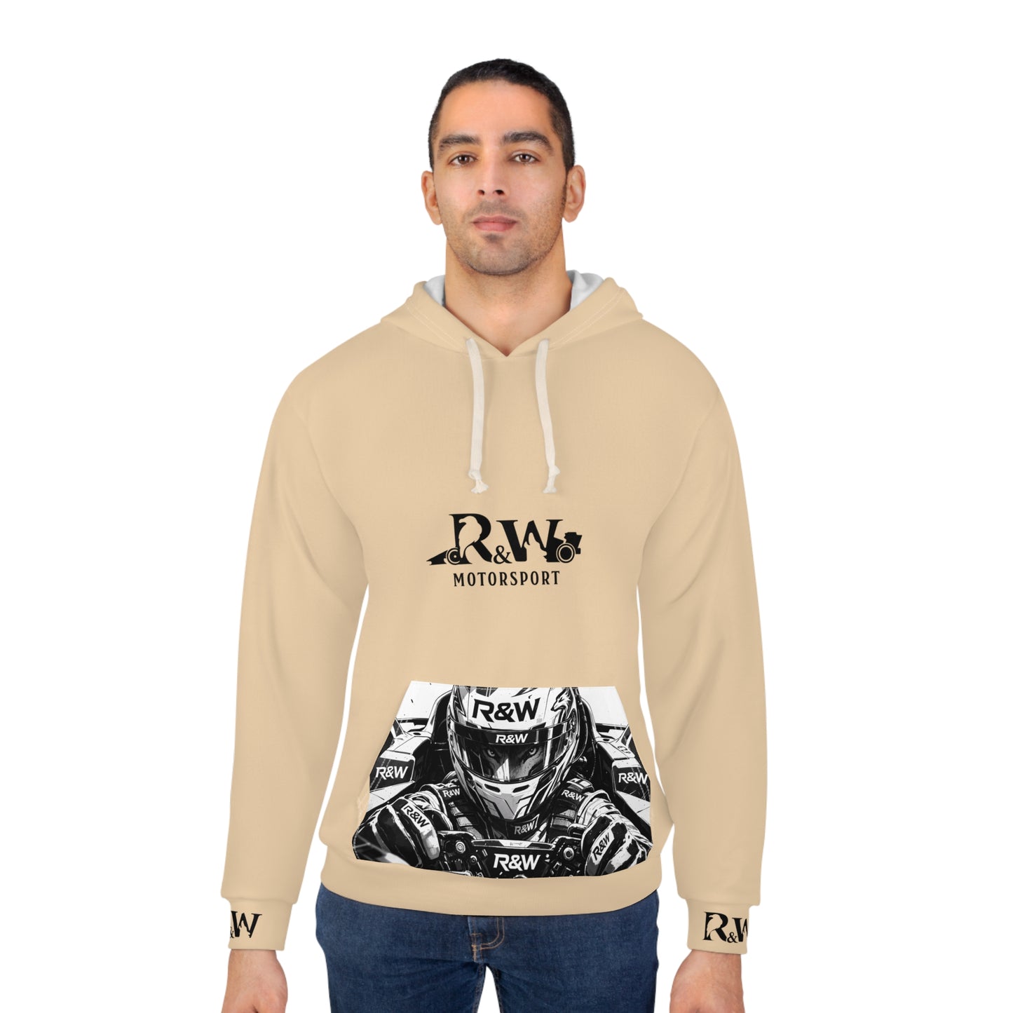 R&W Motorsport Hoodie — R&W 'Vision of the Raven, Power of the Wolf' Racing Pullover (Dakar Dunes)