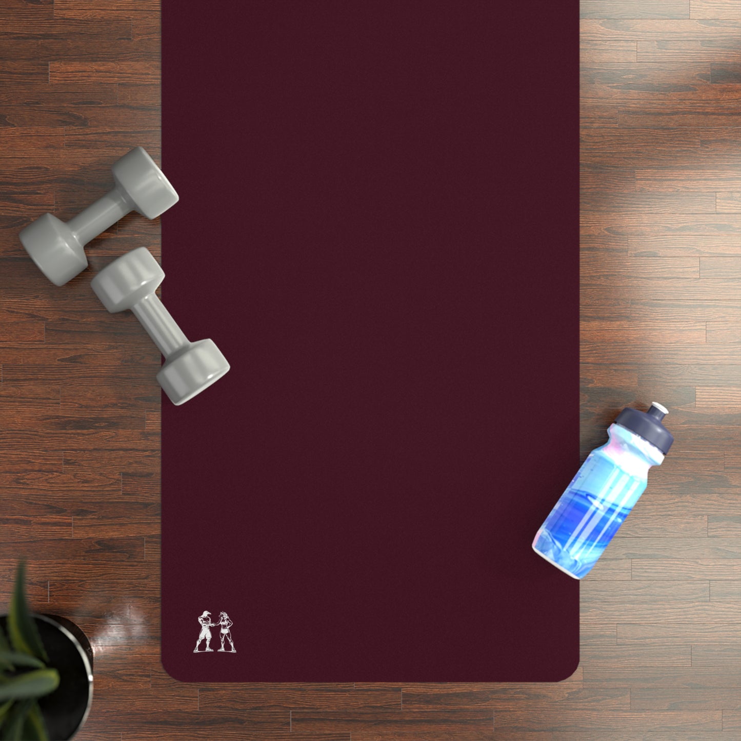 Rubber Yoga Mat — Minimal Vino Viejo Monogram Yoga Mat