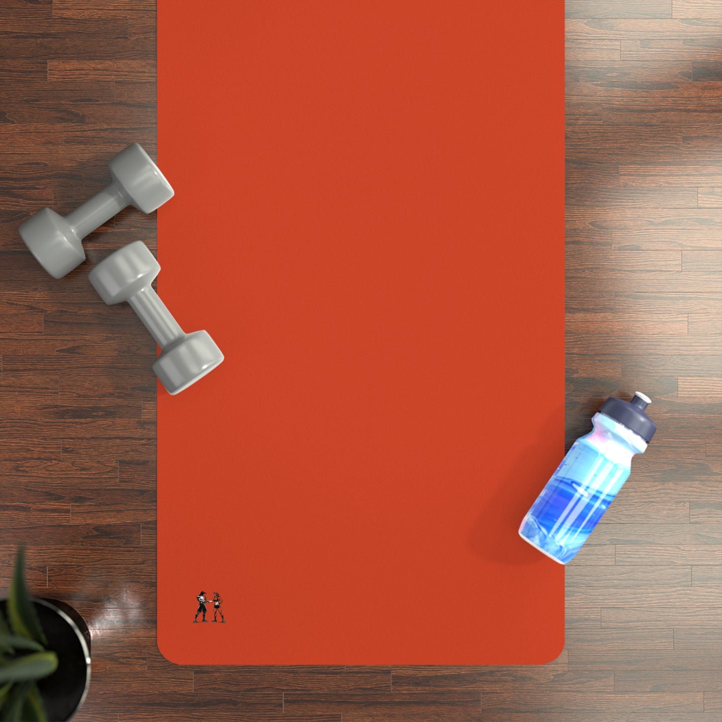 Rubber Yoga Mat — Minimal Rojo Rugiente I Yoga Mat