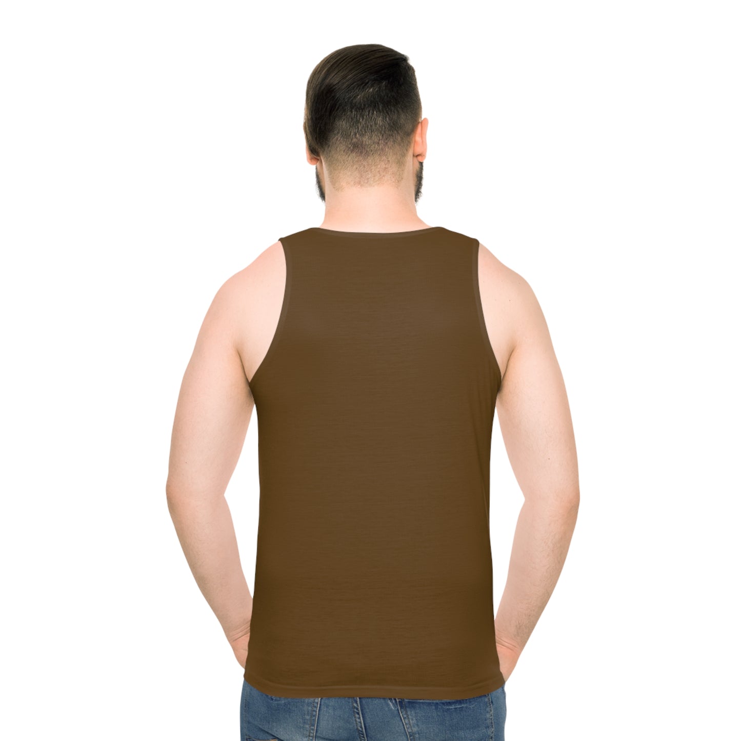 R&W Athletics Unisex Minimalist Tank Top — Maduro Marrón