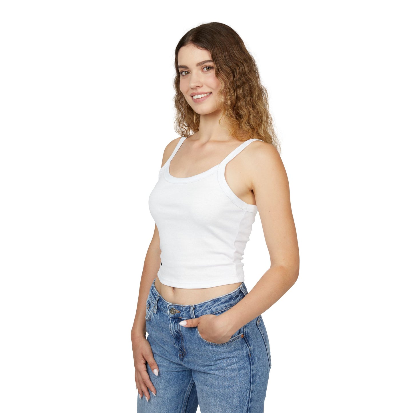 R&W Women's Monogram Crop Tank Top —Panda Women's Spaghetti Strap Graphic Tank