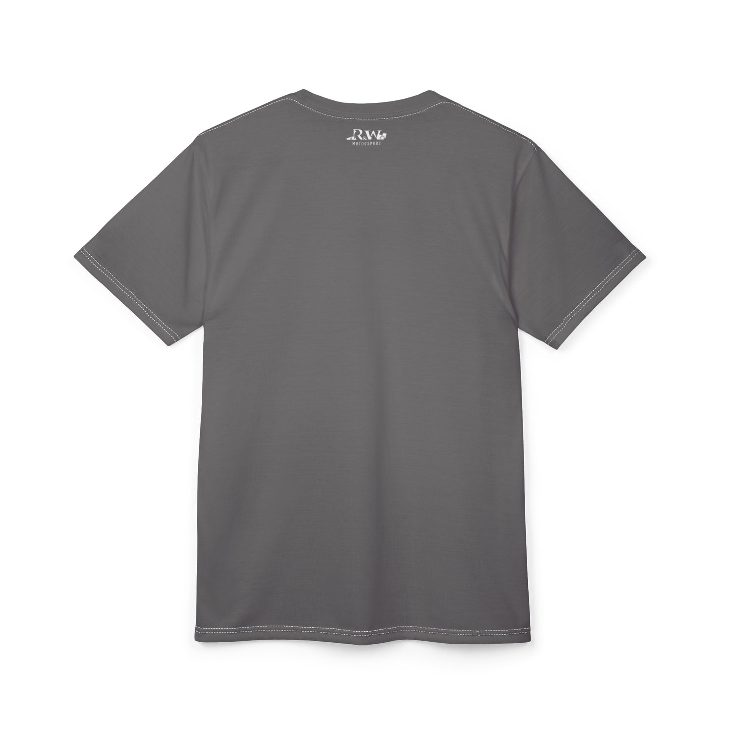 R&W Motorsport "Team Motto" Graphic Tee — Asphalt Grey Vintage Gothic Comic Panel T-Shirt