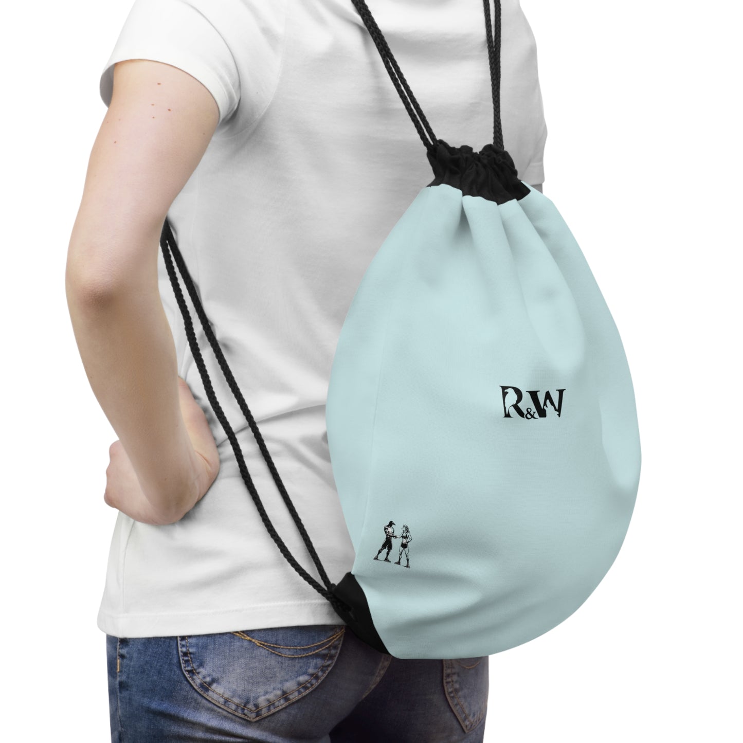 Monogram Drawstring Bag — Minimalist Horizon Gym Sack