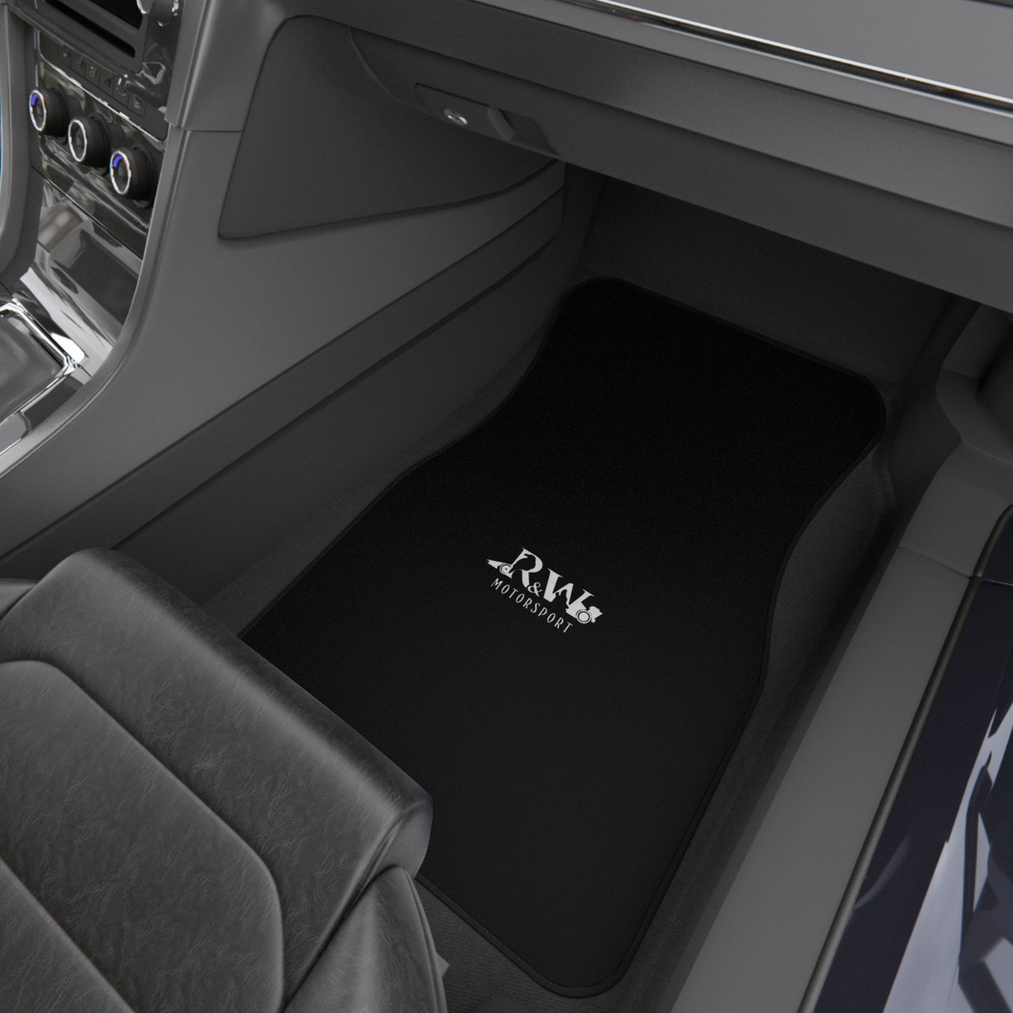 R&W Motorsport Front Car Mats – Tarmac Black (Front Pair Only)