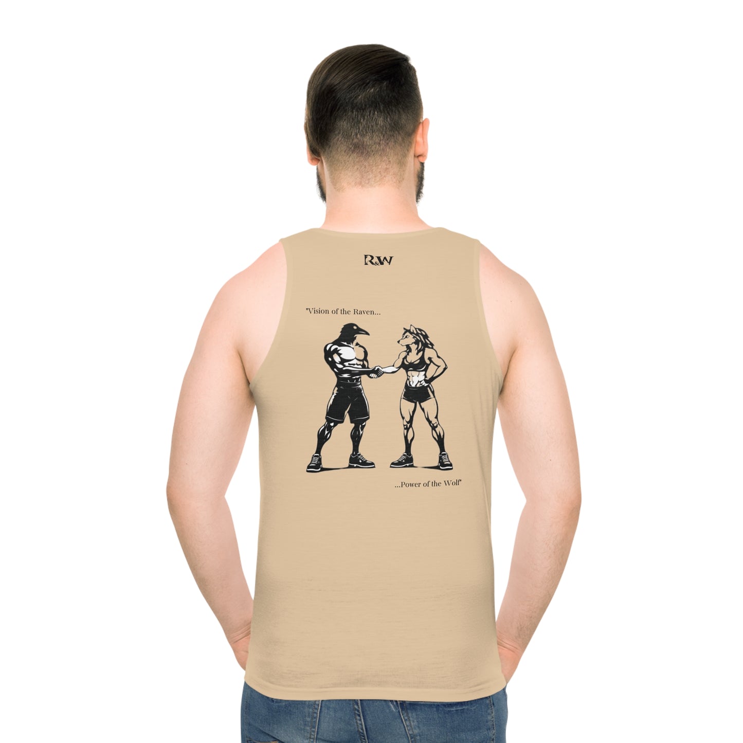 R&W Athletics "Origin Story" Comic-Style Fitness Tank Top — Dakar Dunes