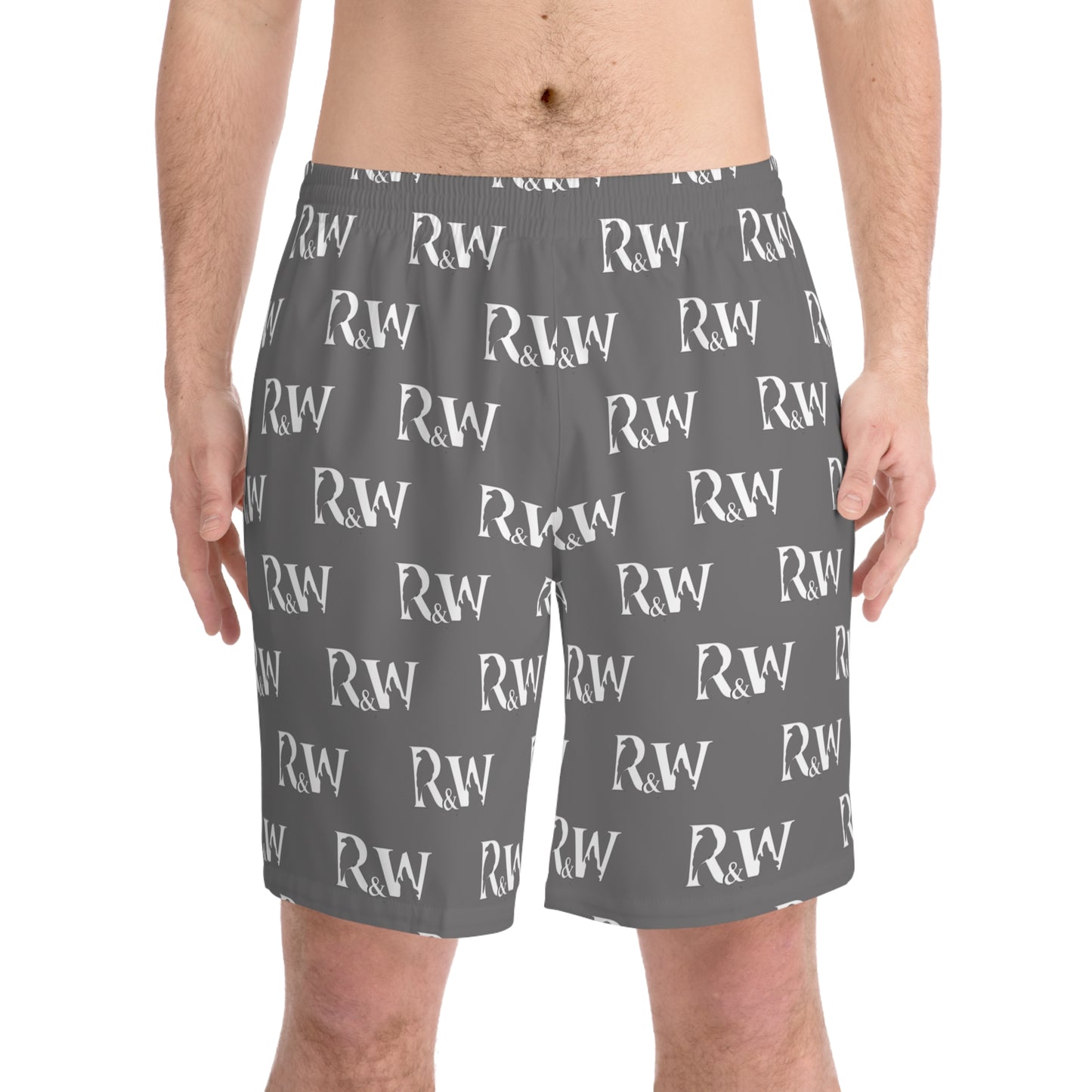 Men's Elastic Beach Shorts (Asphalt Grey)