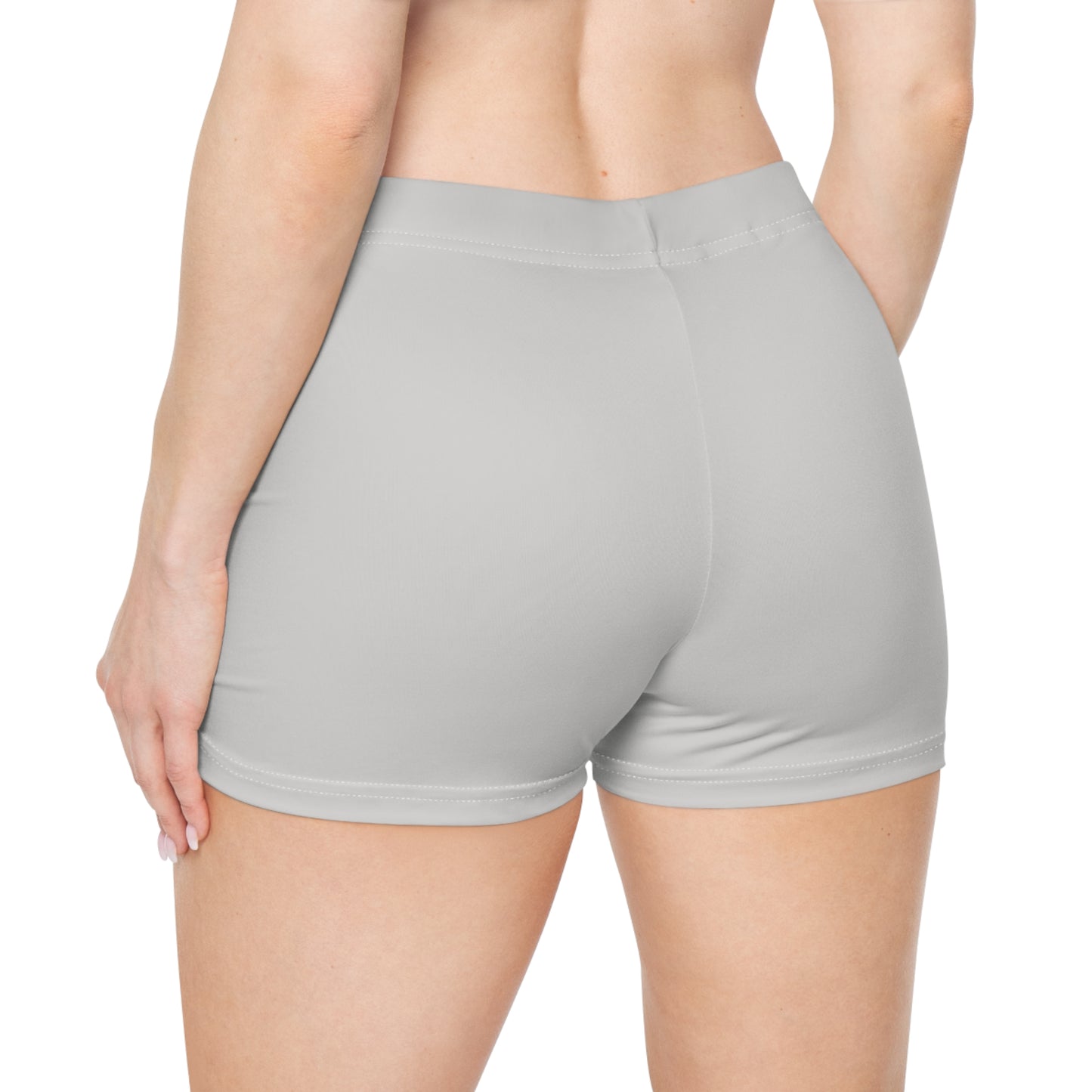 Women's Wolf Grey Athletic Shorts — Comfortable Activewear