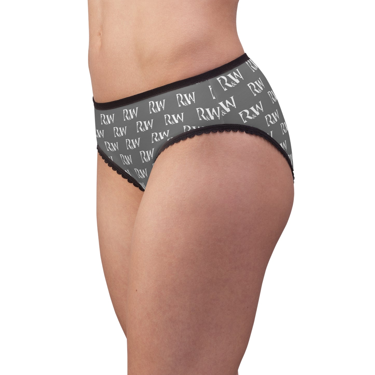 Women's Pattern Briefs — Asphalt Grey
