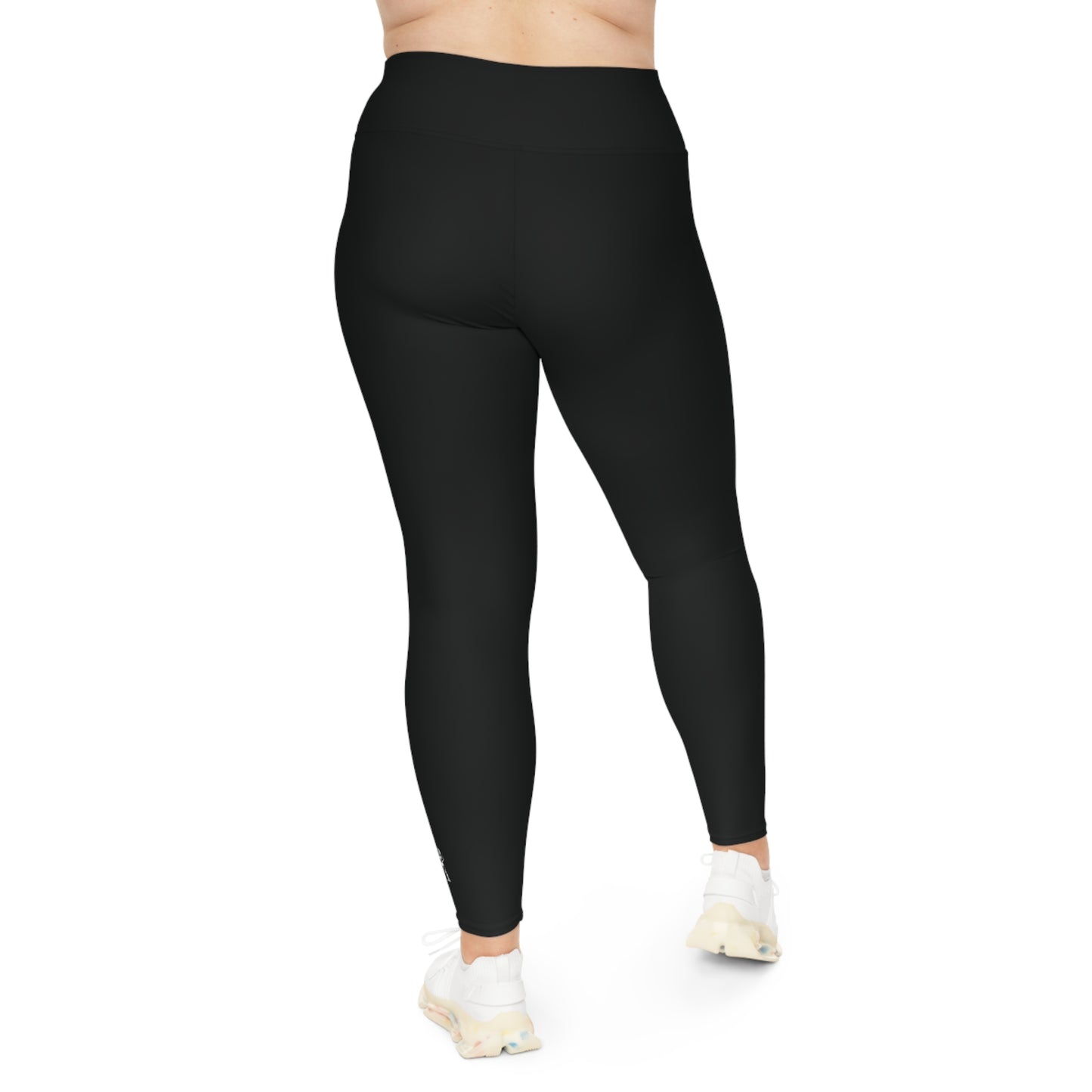 R&W Women's Plus Size Leggings — Minimalist Logo Tarmac Black