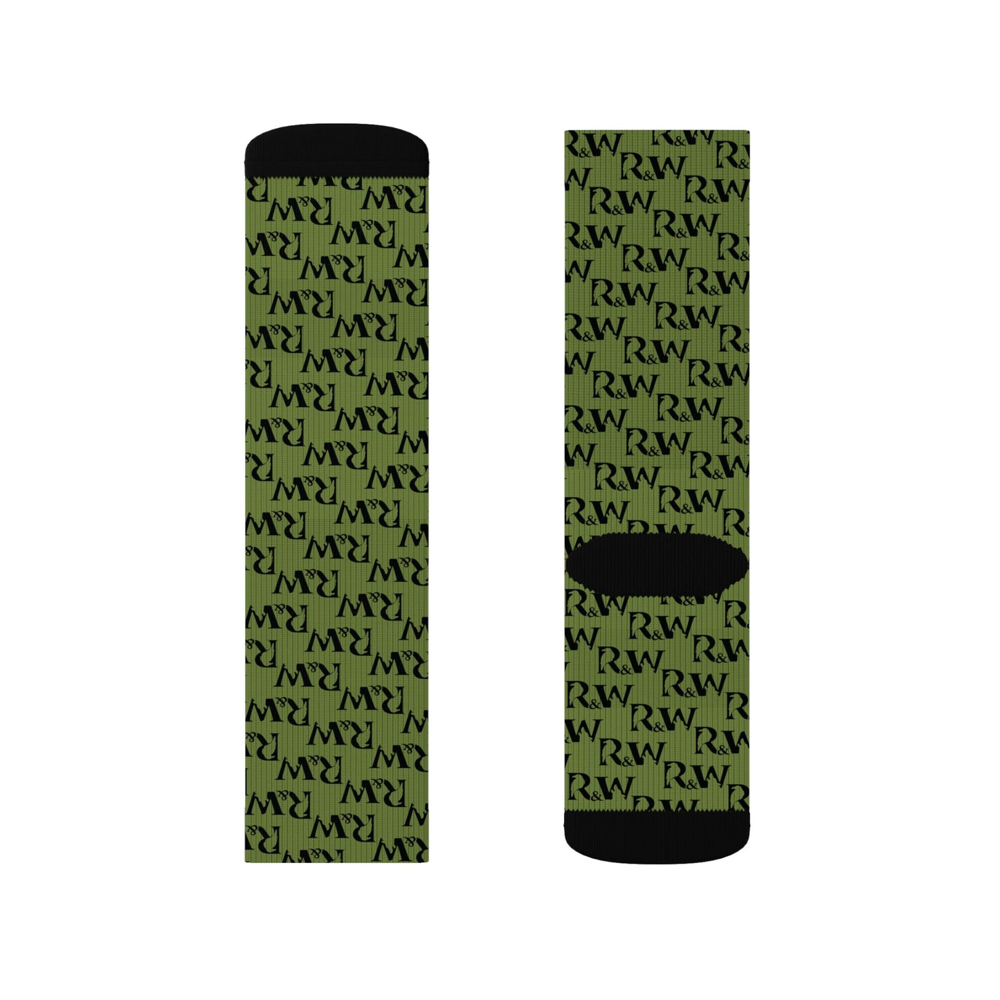 Monogram Pattern Socks — Tomillo Tranquilo Crew Socks