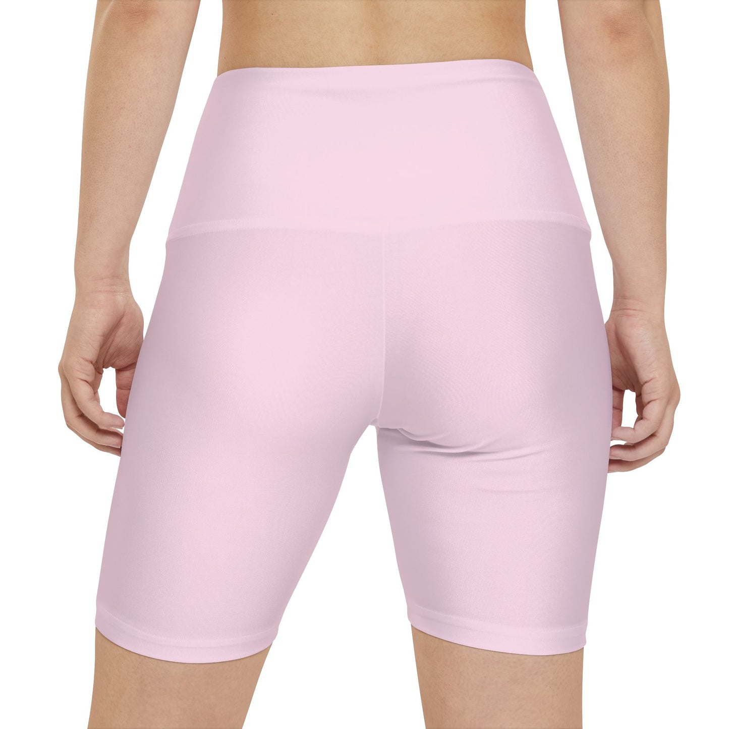 Women's Performance Pink High-Waist Workout Shorts — Minimal Fitness Biker Shorts