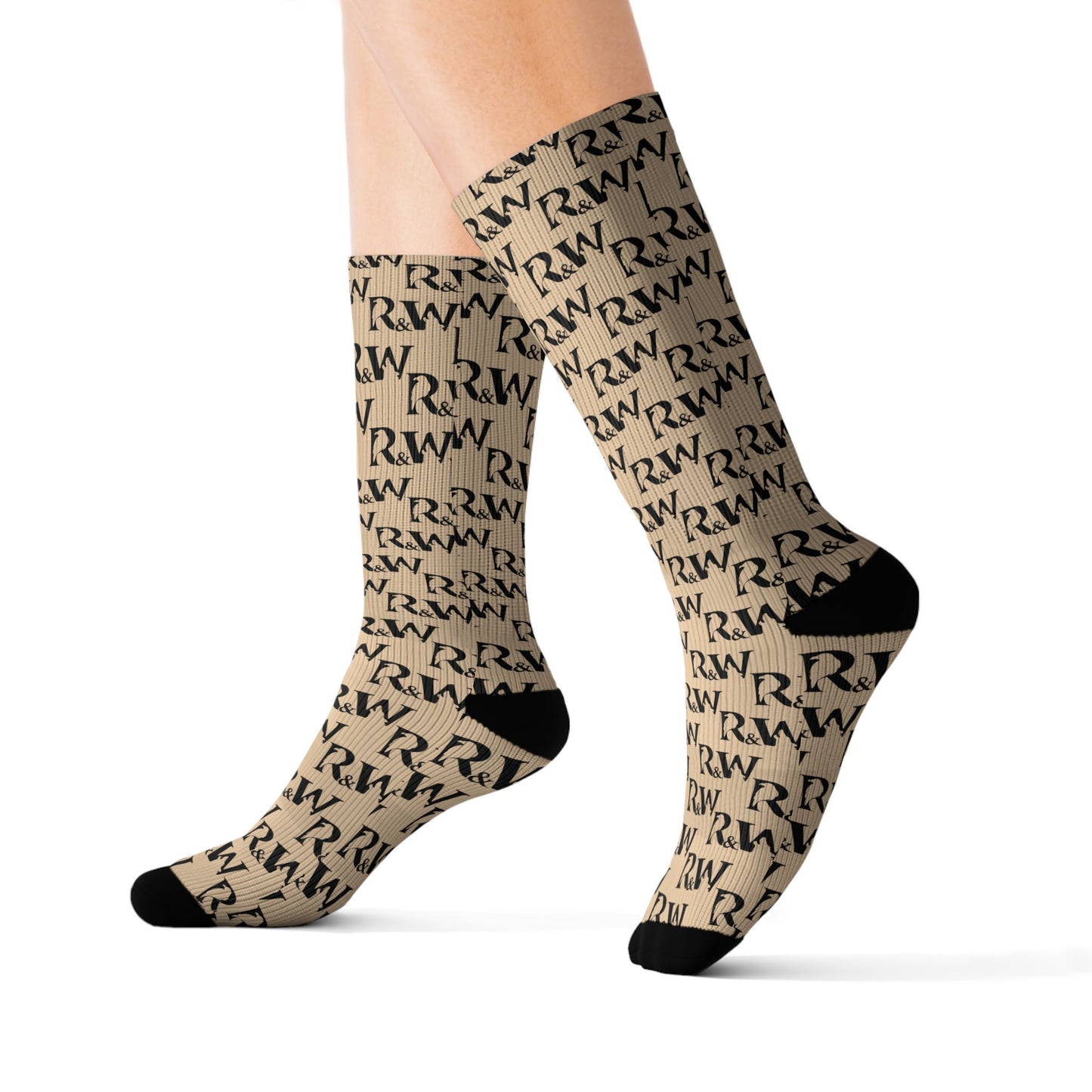 Monogram Pattern Socks — Dakar Dunes Crew Socks