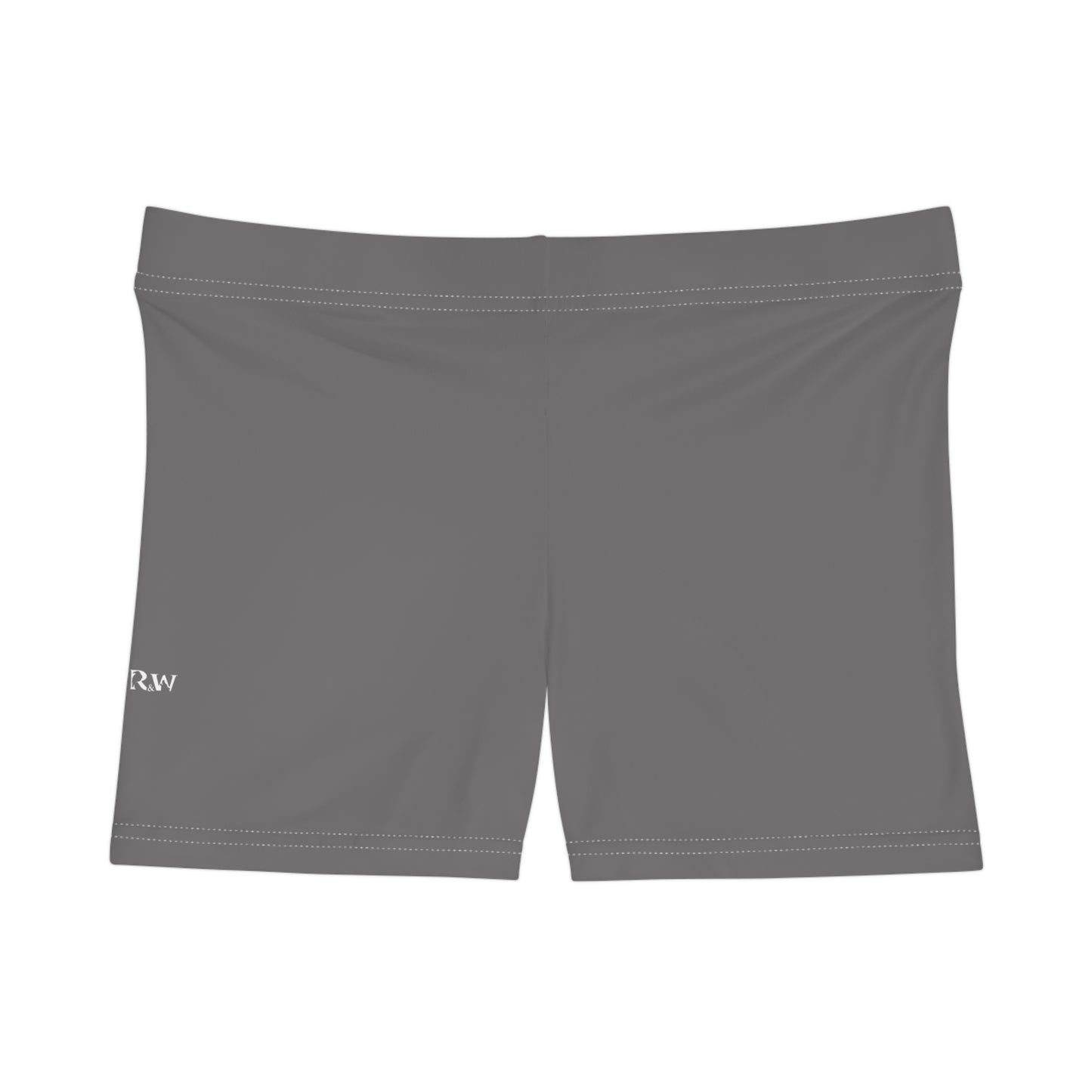 Women's Asphalt Grey Athletic Shorts — Comfortable Activewear