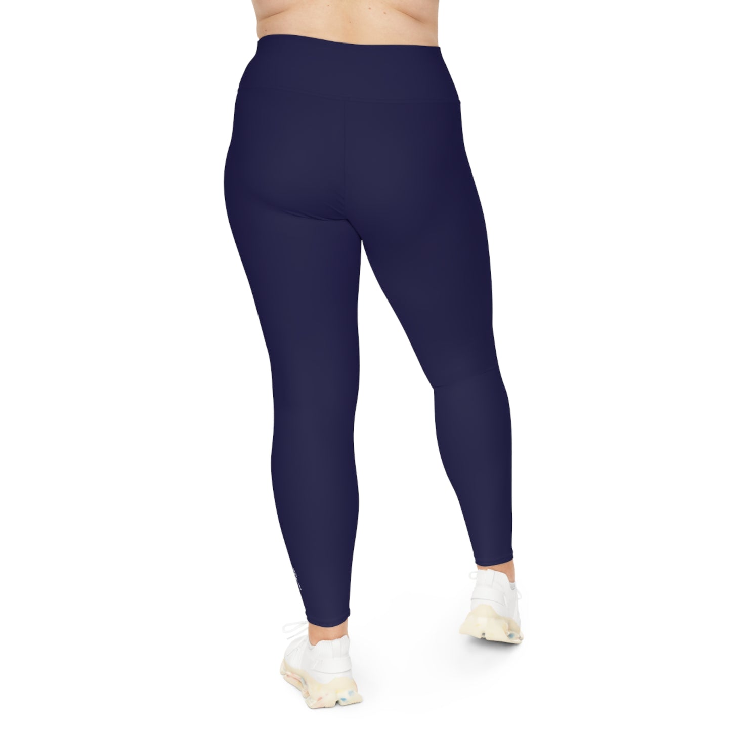 R&W Women's Plus Size Leggings — Minimalist Logo Noble Navy