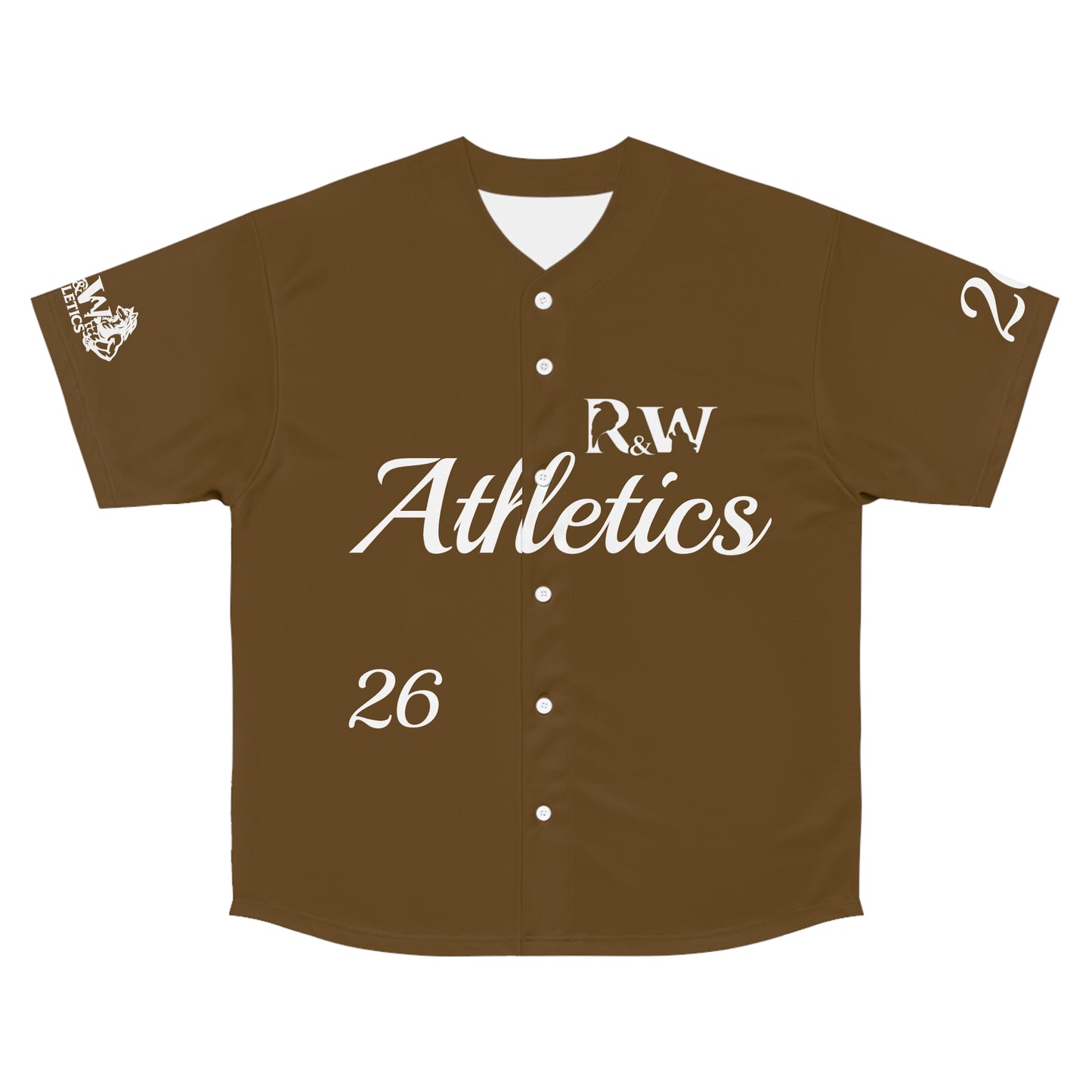 R&W Athletics Men's "Opening Day" Baseball Jersey — Maduro Marrón