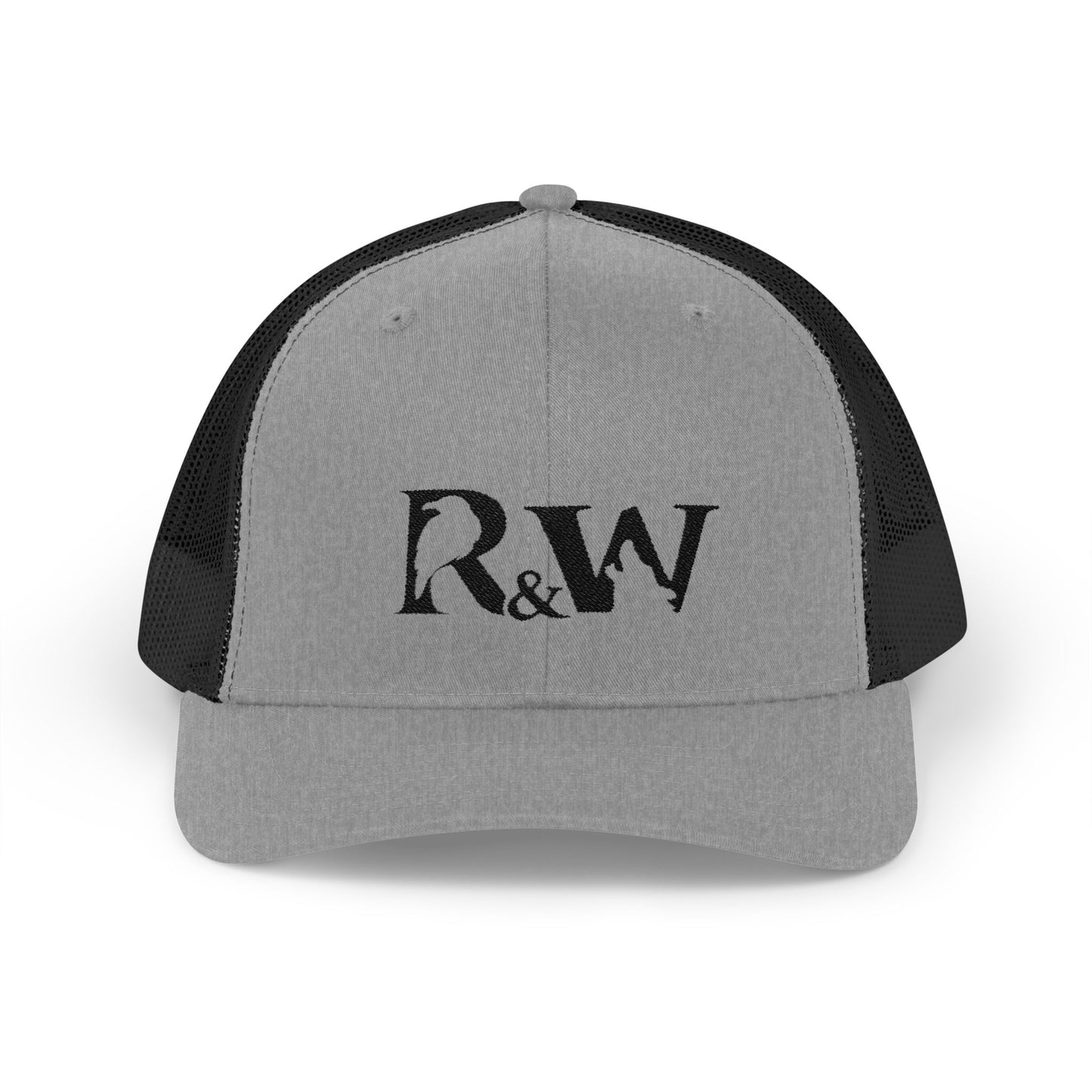 R&W Athletics Embroidered Mesh Trucker Cap — Vintage Snapback Mesh Hat