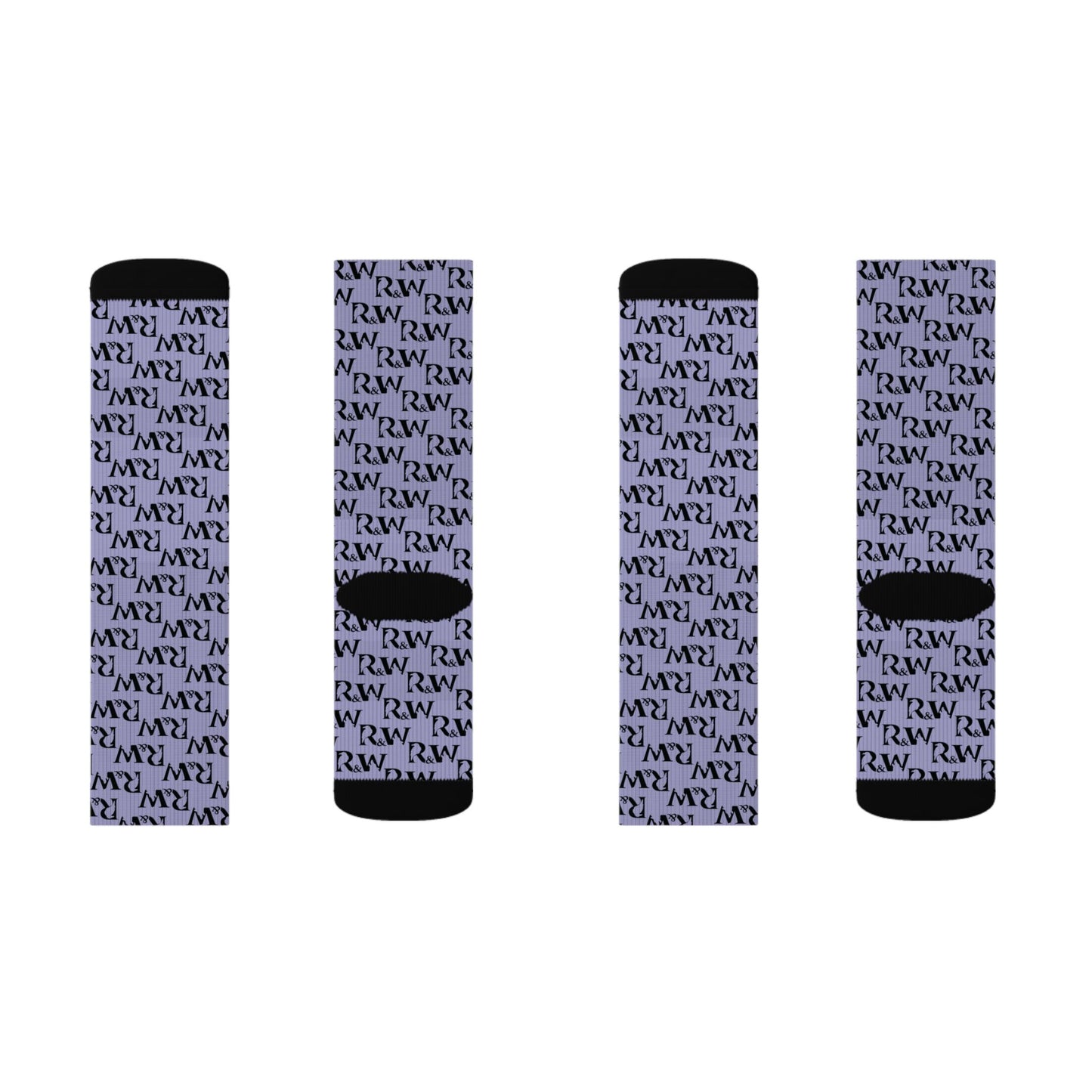 Monogram Pattern Socks — Amore II Crew Socks