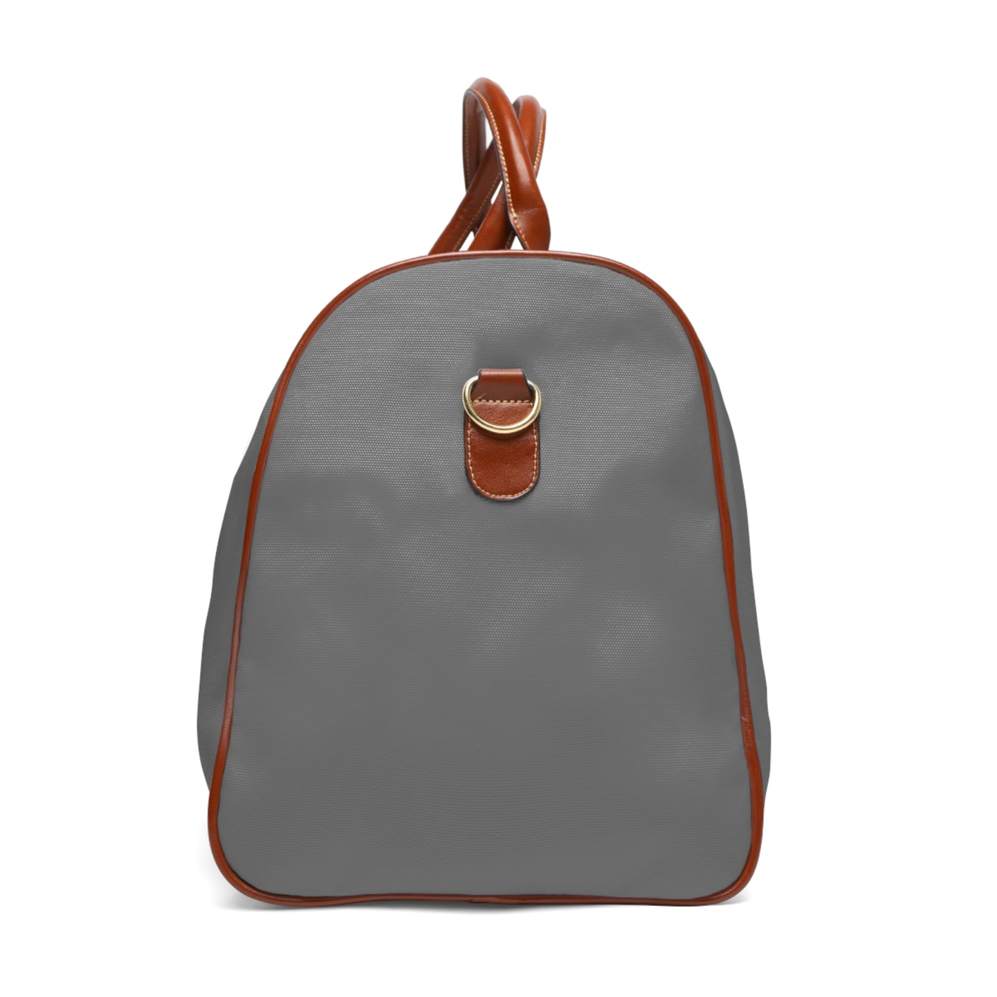Monogram Waterproof Travel Duffle Bag – Asphalt Grey with Brown Trim