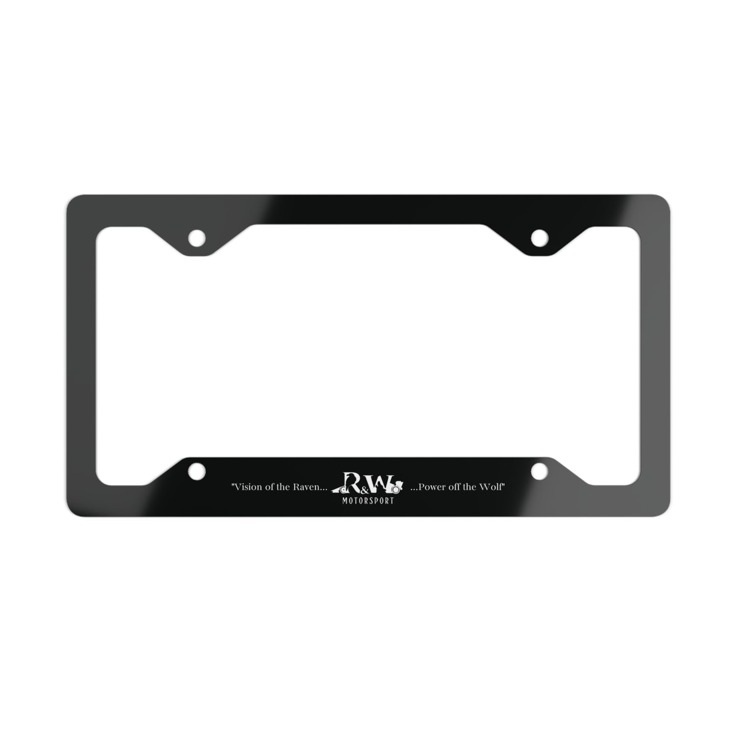 R&W Motorsport License Plate Frame — (Tarmac Black Finish)