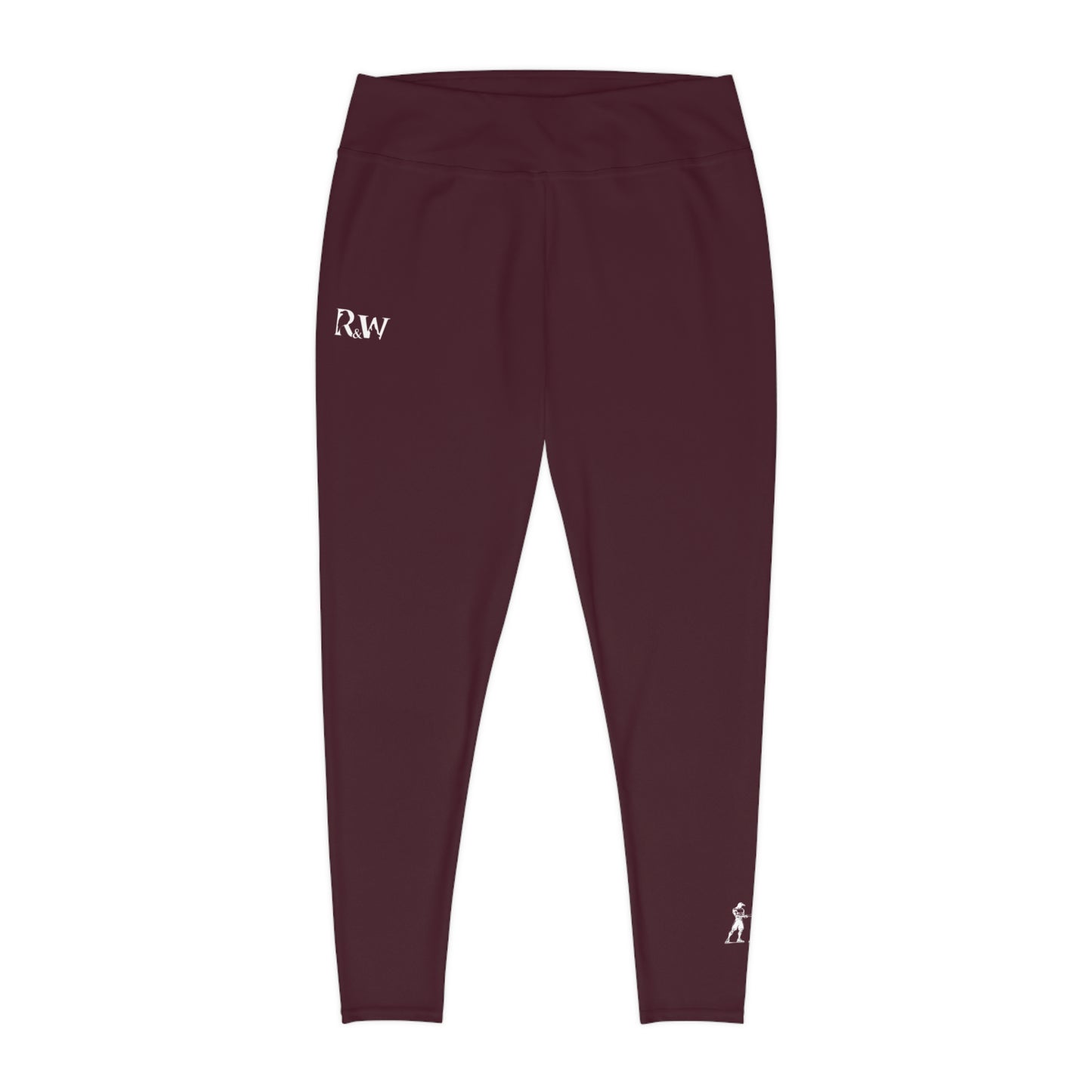 R&W Women's Plus Size Leggings — Minimalist Logo Vino Viejo