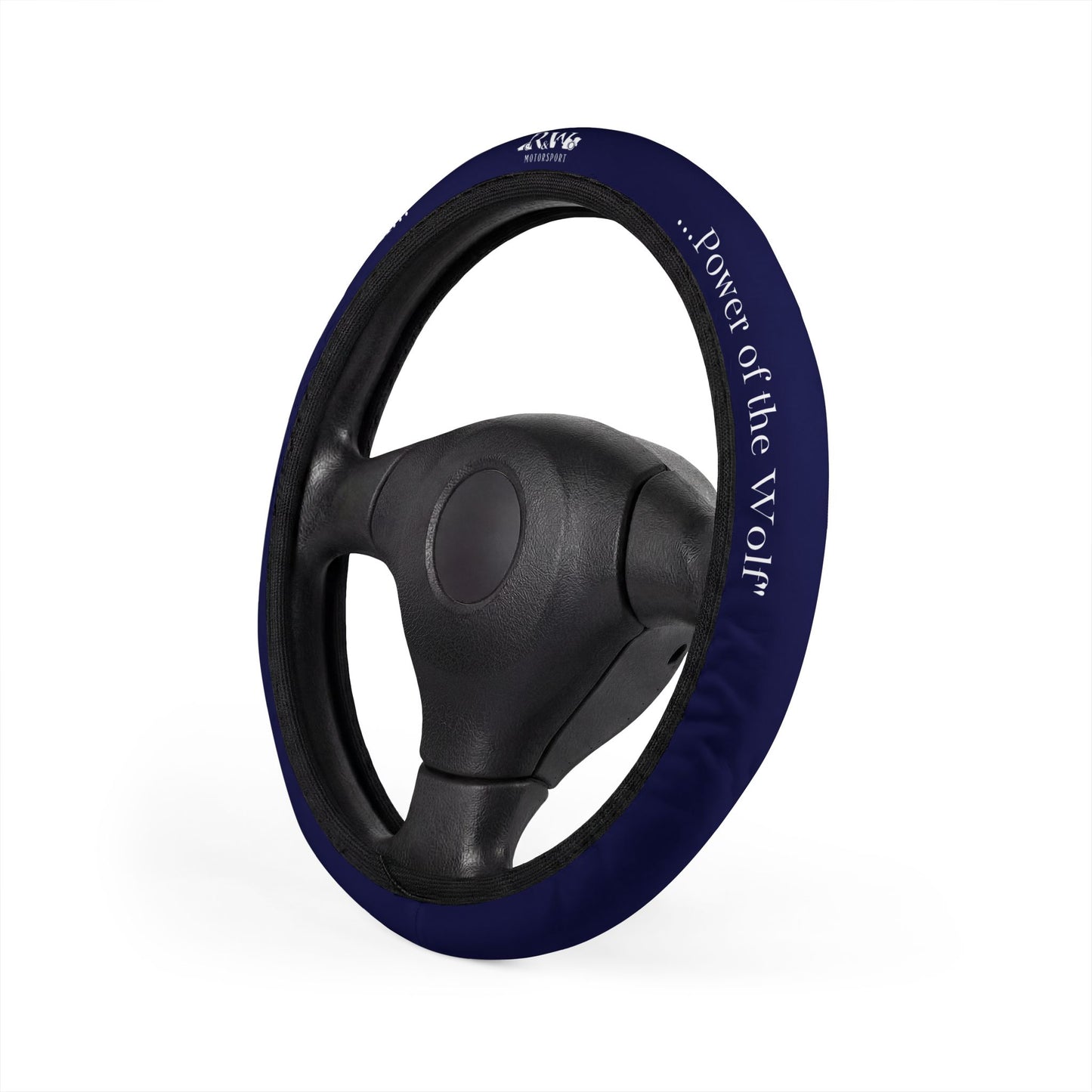 R&W Motorsport Team Motto "Noble Navy" Steering Wheel Cover
