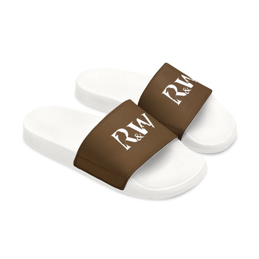 R&W Women's Slide Sandals — Maduro Marrón Casual Pool & Beach Slides
