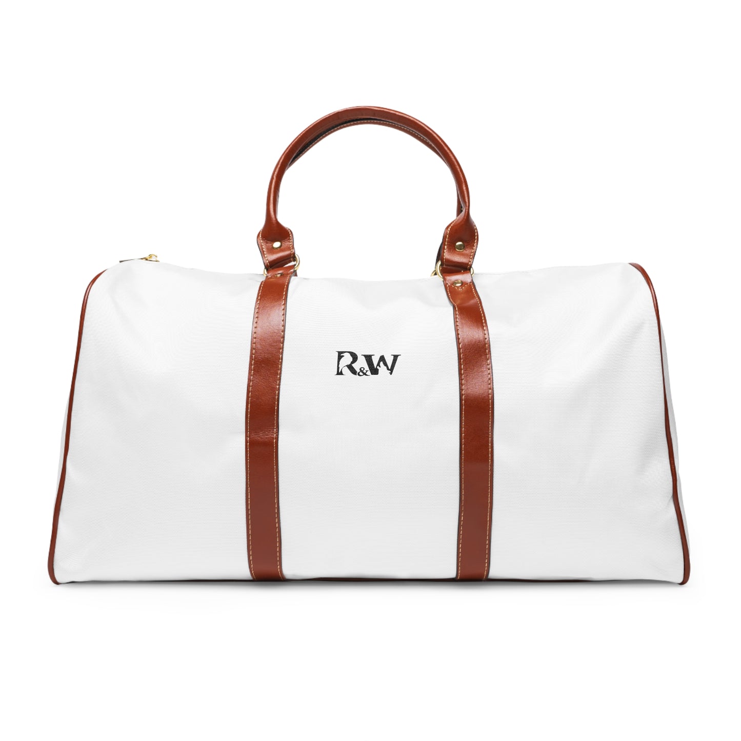 Monogram Waterproof Travel Duffle Bag – Panda with Brown Trim