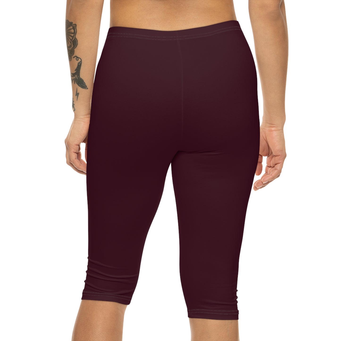 R&W Women's Capri Leggings — Minimalist Logo Vino Viejo
