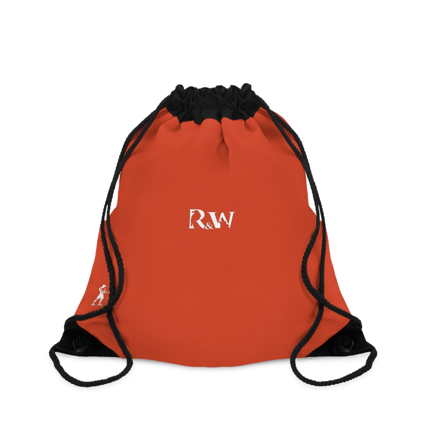 Monogram Drawstring Bag — Minimalist Rojo Rugiente II Gym Sack