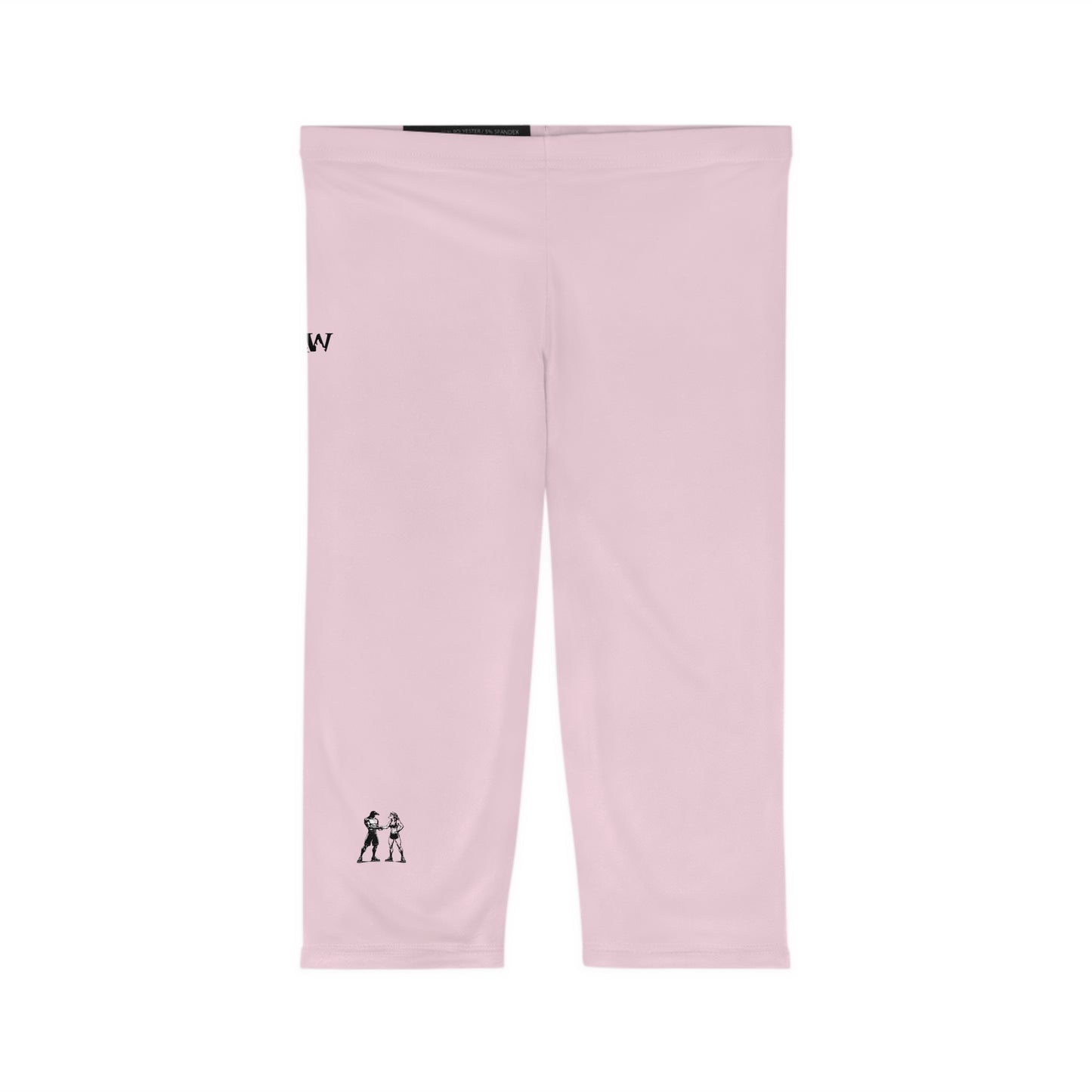 R&W Women's Capri Leggings — Minimalist Logo Performance Pink