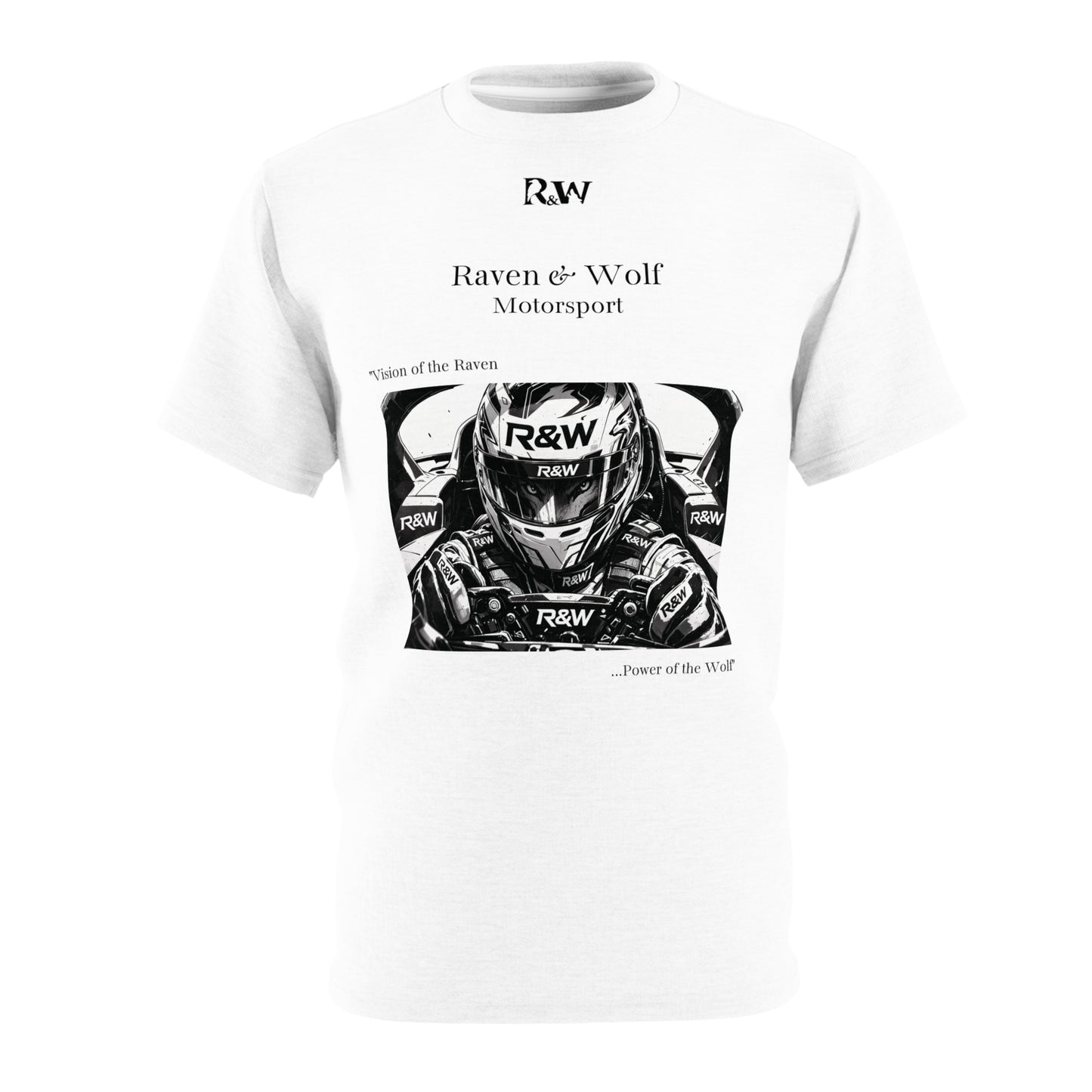 R&W Motorsport "Team Motto" Graphic Tee — Panda Vintage Gothic Comic Panel T-Shirt