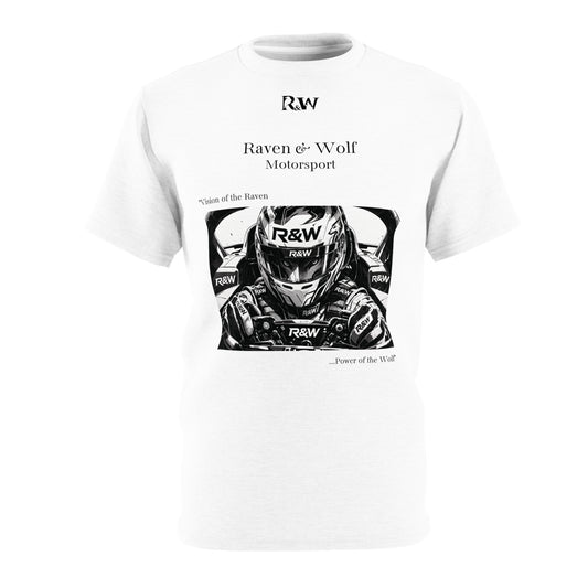 R&W Motorsport "Team Motto" Graphic Tee — Panda Vintage Gothic Comic Panel T-Shirt