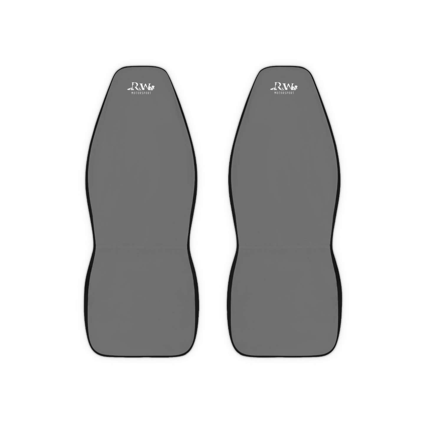 R&W Motorsport Car Seat Covers — Universal Front Seat Protectors Asphalt Grey