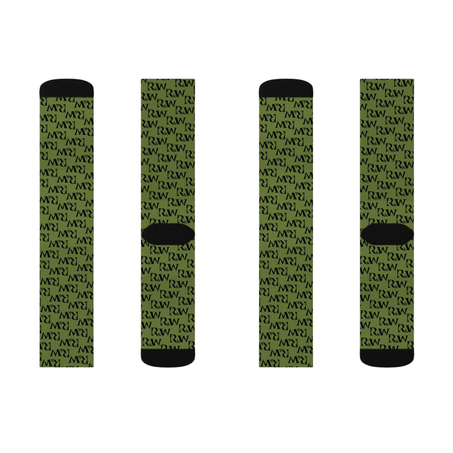 Monogram Pattern Socks — Tomillo Tranquilo Crew Socks