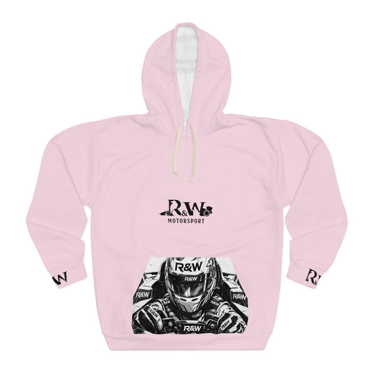 R&W Motorsport Hoodie — R&W 'Vision of the Raven, Power of the Wolf' Racing Pullover (Performance Pink)