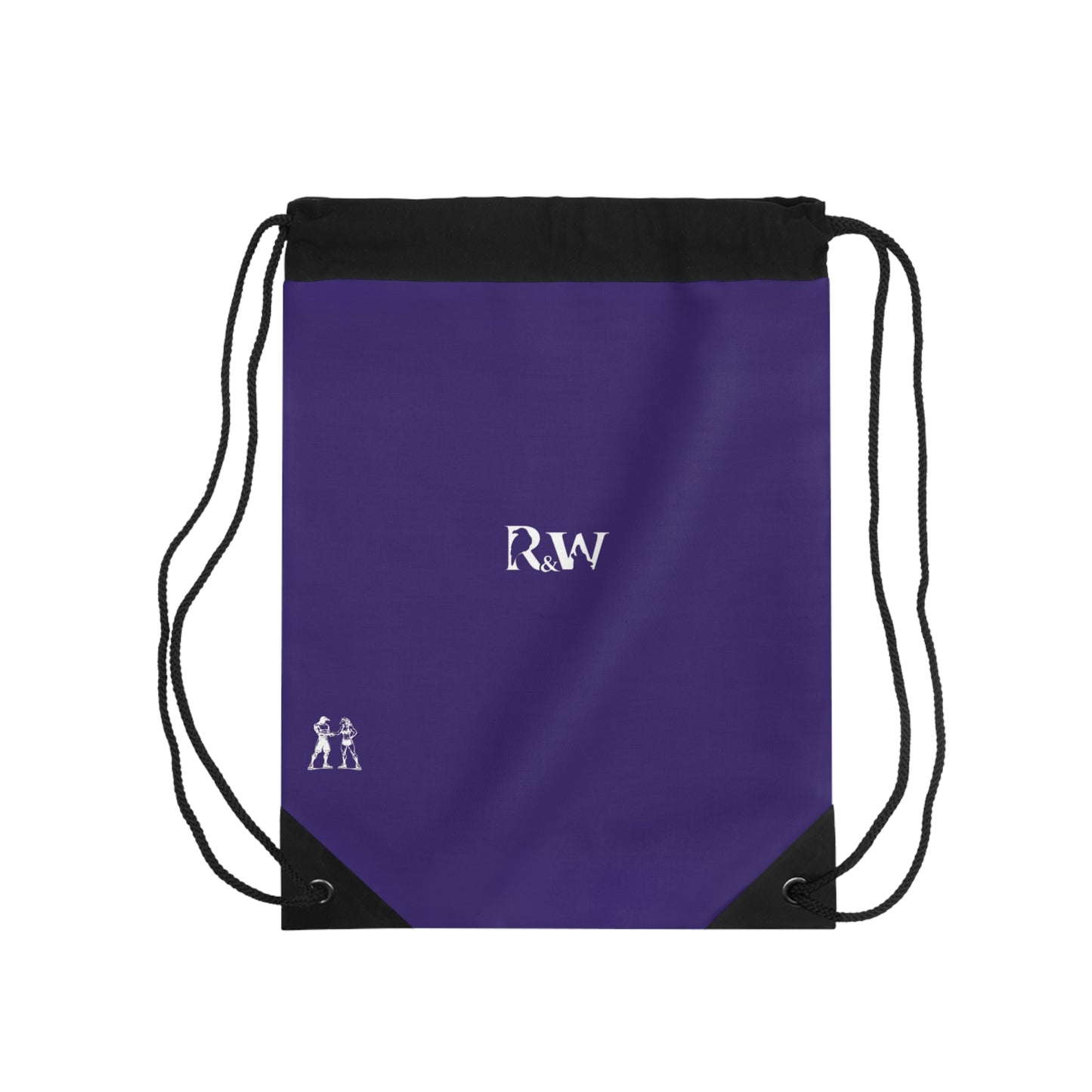 Monogram Drawstring Bag — Minimalist Raven Gym Sack