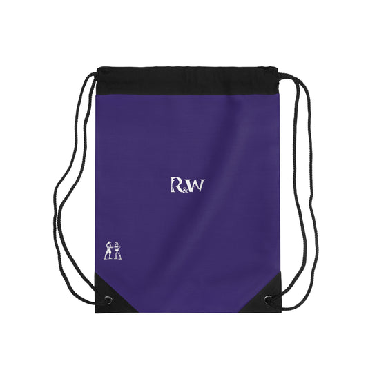 Monogram Drawstring Bag — Minimalist Raven Gym Sack