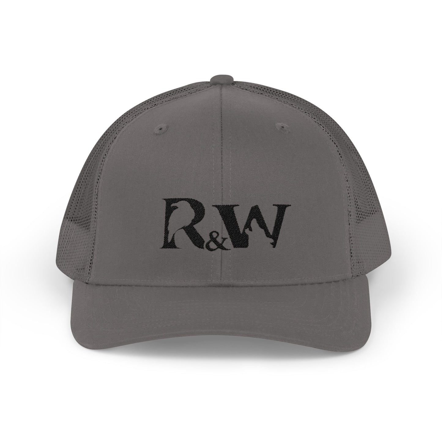 R&W Athletics Embroidered Mesh Trucker Cap — Vintage Snapback Mesh Hat