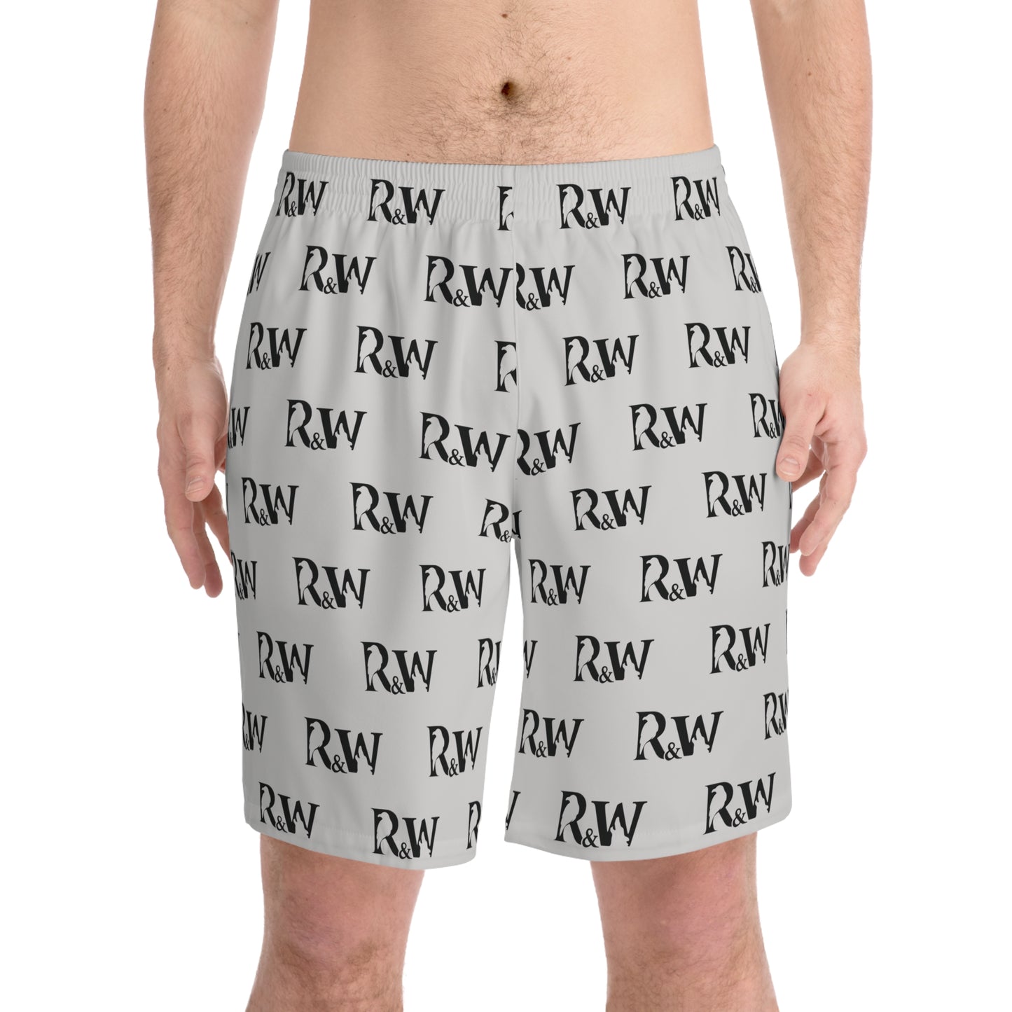 Men's Elastic Beach Shorts (Wolf Grey)