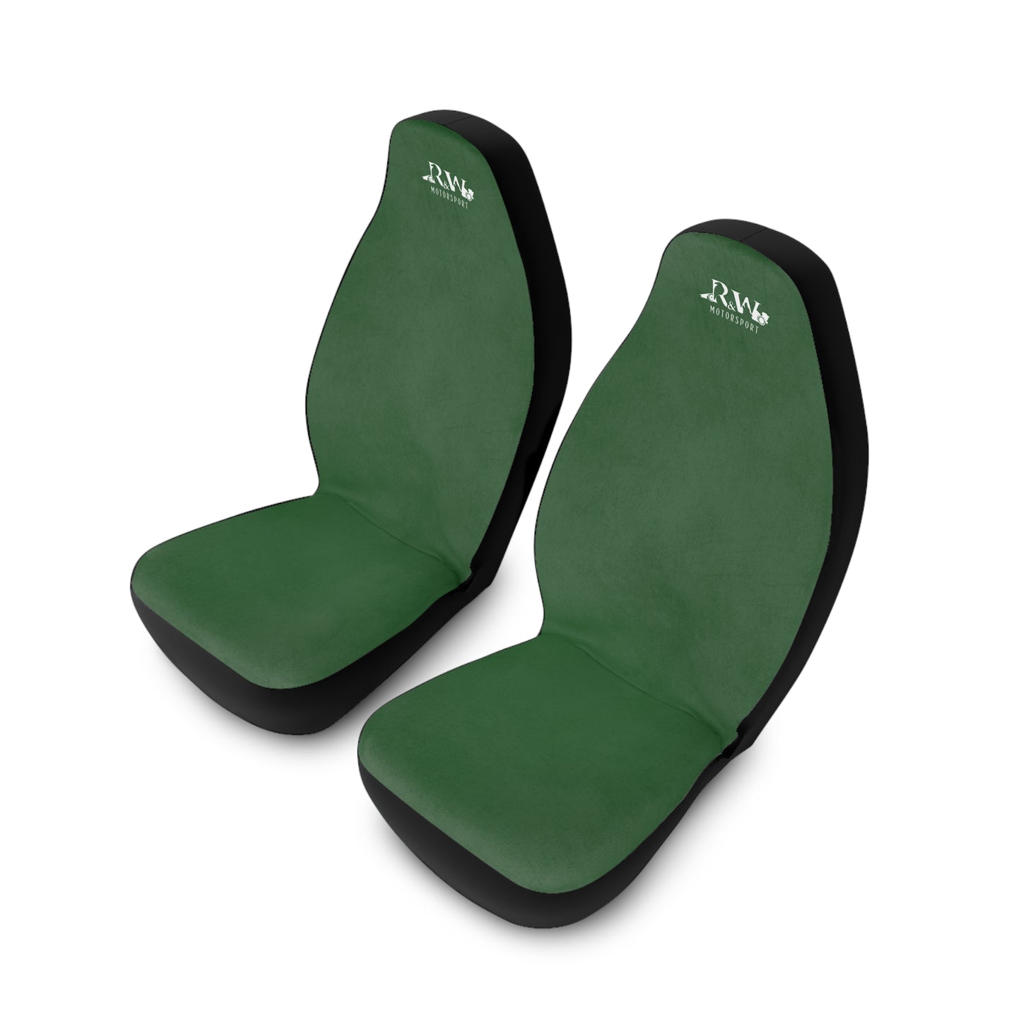 R&W Motorsport Car Seat Covers — Universal Front Seat Protectors Verde Valiosa