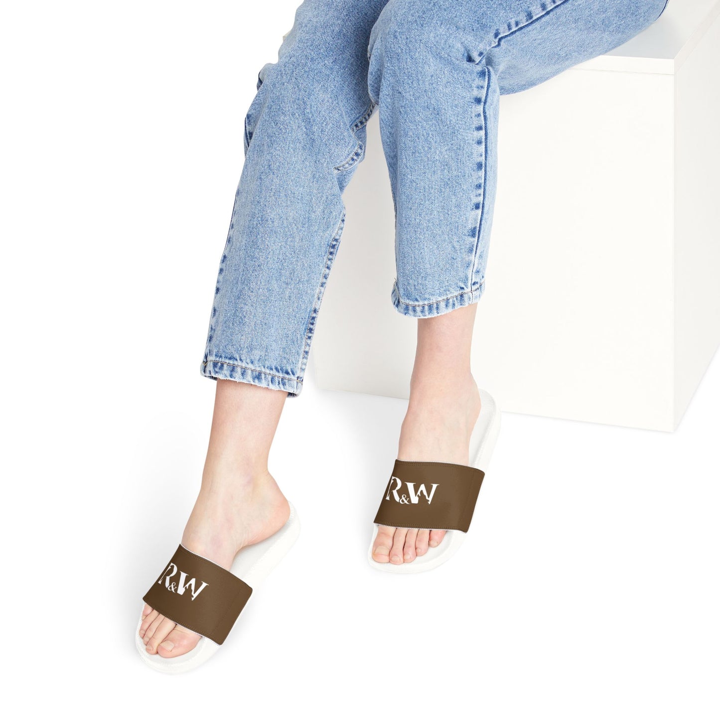 R&W Women's Slide Sandals — Maduro Marrón Casual Pool & Beach Slides